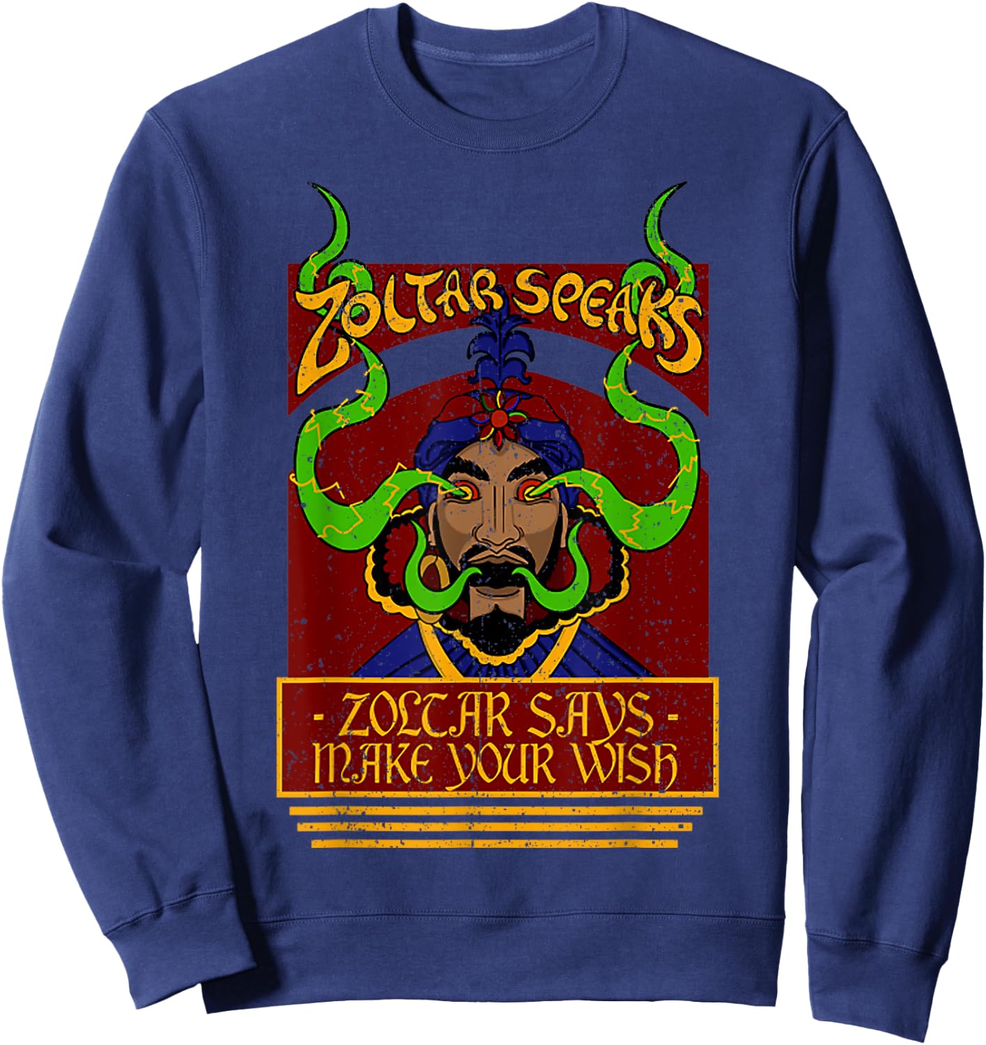 Vintage Zoltar Speaks Make Your WIsh Sweatshirt - Sweatshirt | Navy