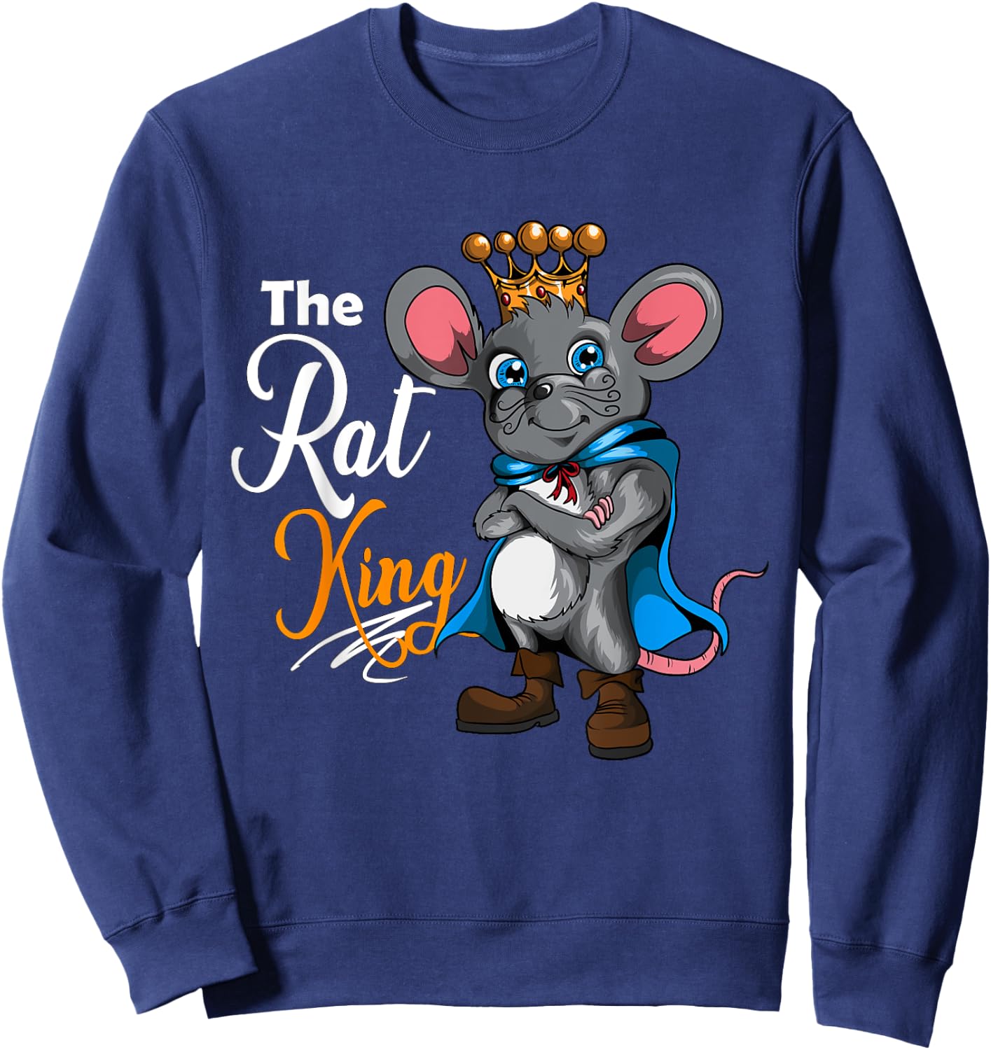 The Rat King Rodent Owner Mouse Rat Lover Crown Sweatshirt - Sweatshirt | Navy