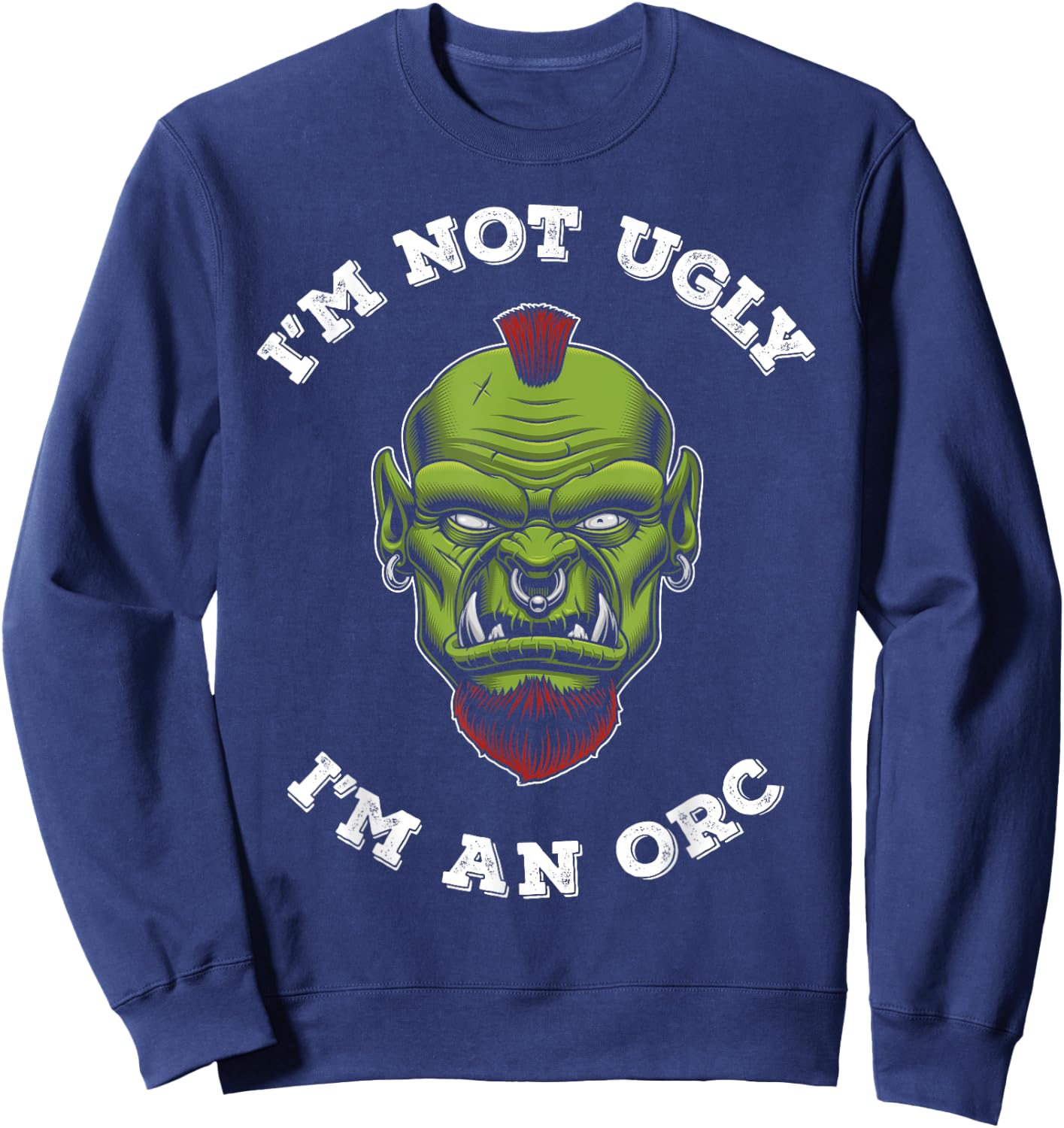Ork Gift Ugly Orc Sweatshirt - Sweatshirt | Navy