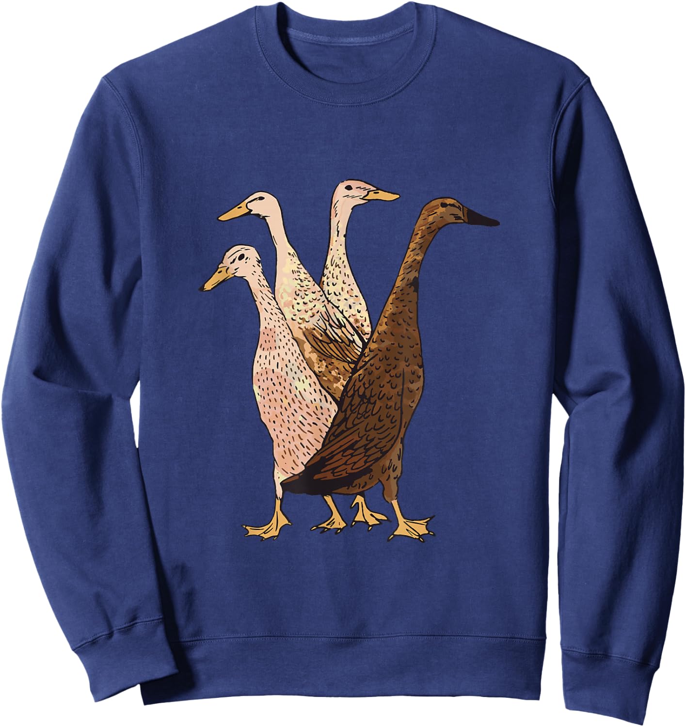 Running Duck Indian Runner Duck Sweatshirt - Sweatshirt | Navy