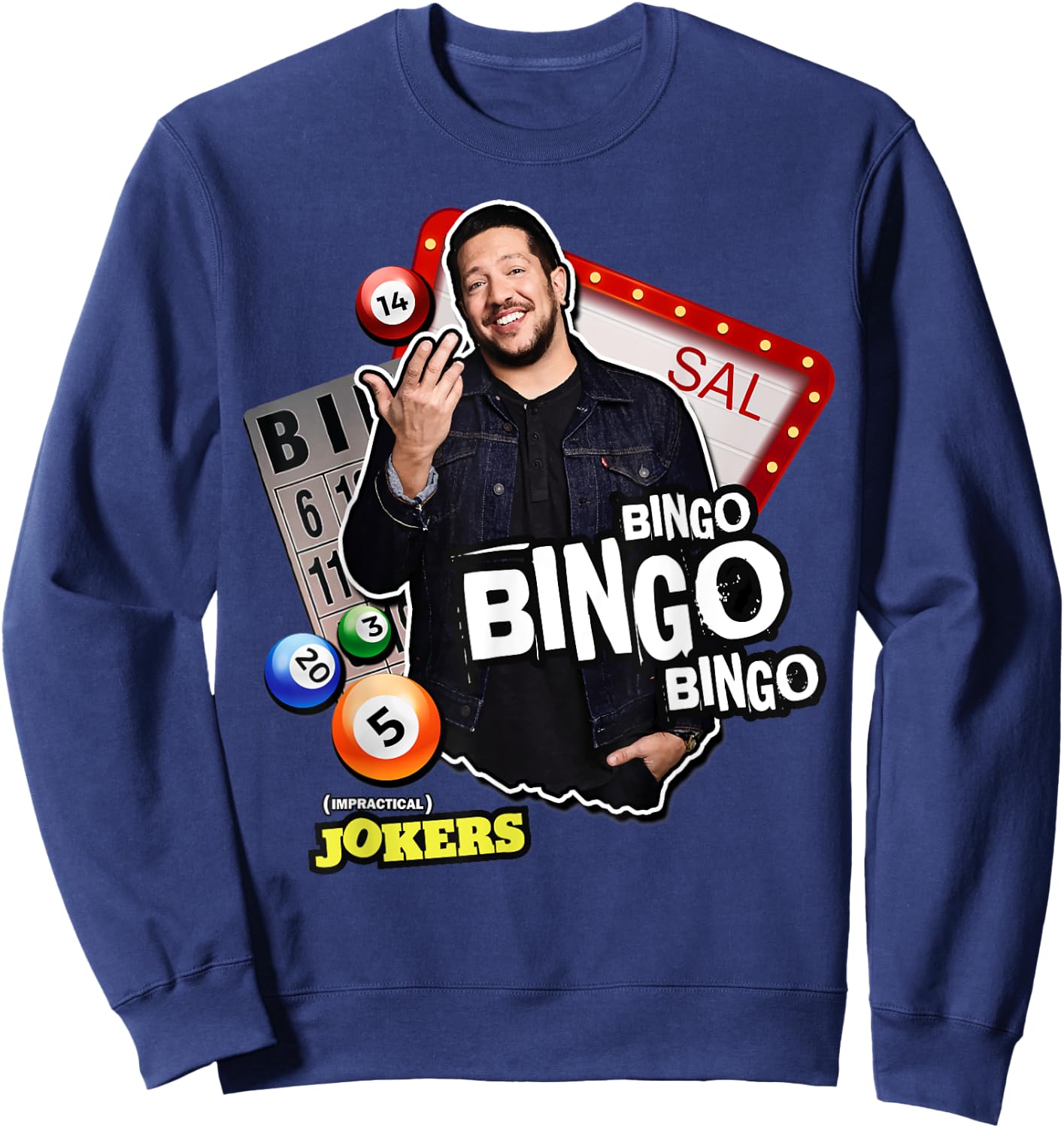 Funny Sal's Bingo Punishment Impractical Jokers Sweatshirt - Sweatshirt | Navy