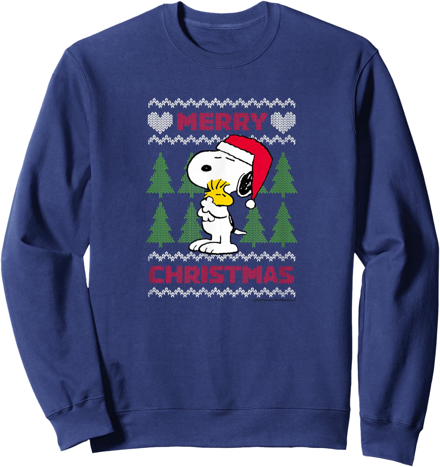 Peanuts - Christmas Snoopy Sweater Sweatshirt - Sweatshirt | Navy