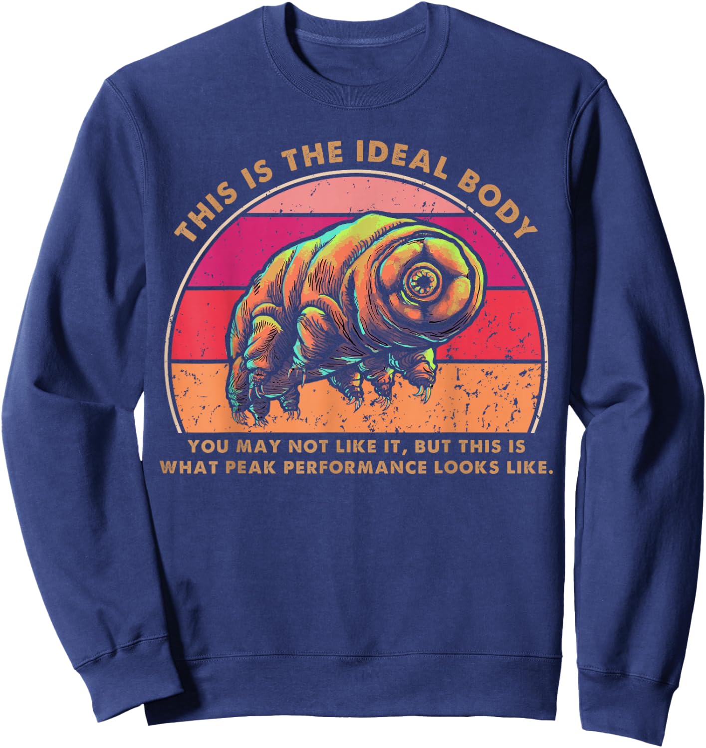 Ideal Body Funny Tardigrade Water Bear Moss Piglet Sweatshirt - Sweatshirt | Navy