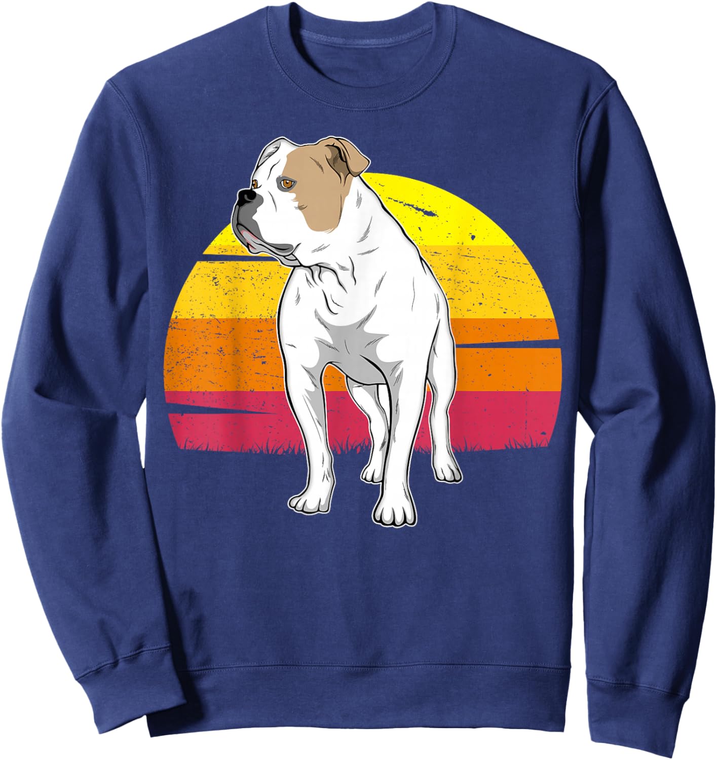 American Bulldog Old Southern White Bulldog Women Girls Kids Sweatshirt - Sweatshirt | Navy