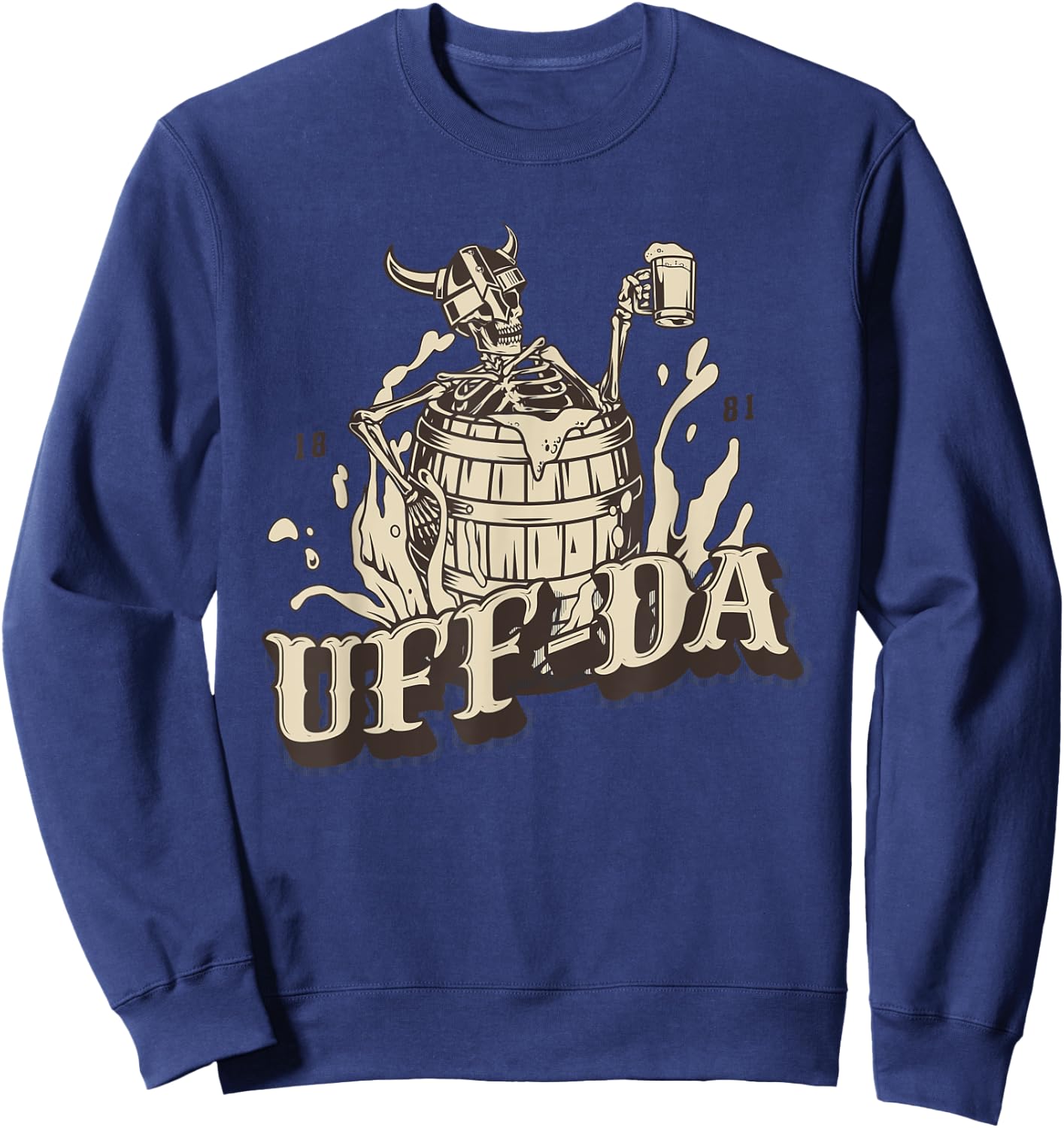 Funny Scandinavian Uff Da popular Nordic Quotes and Sayings Sweatshirt - Sweatshirt | Navy