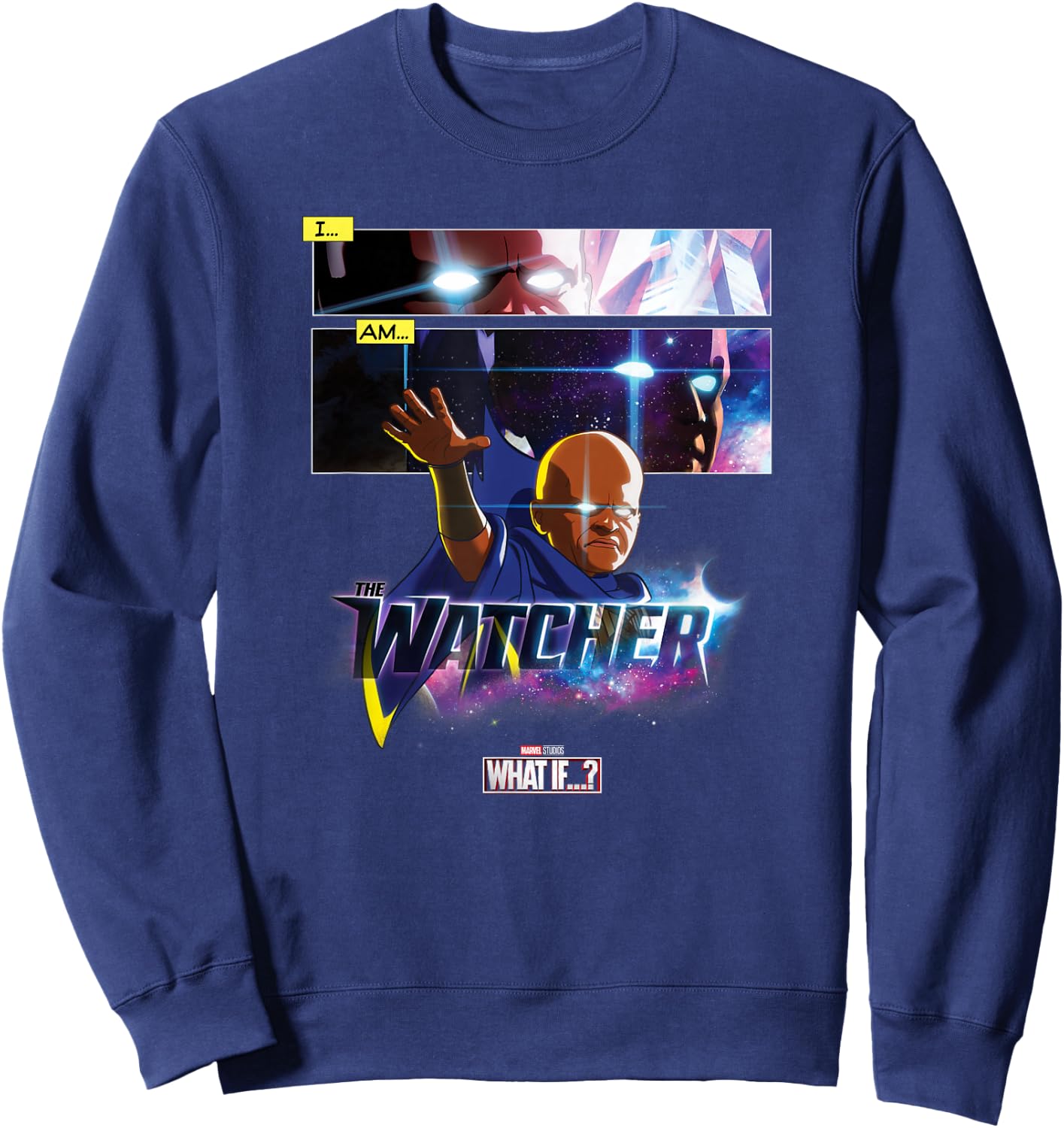 Marvel What If The Watcher Reaching Out Comic Panels Sweatshirt - Sweatshirt | Navy