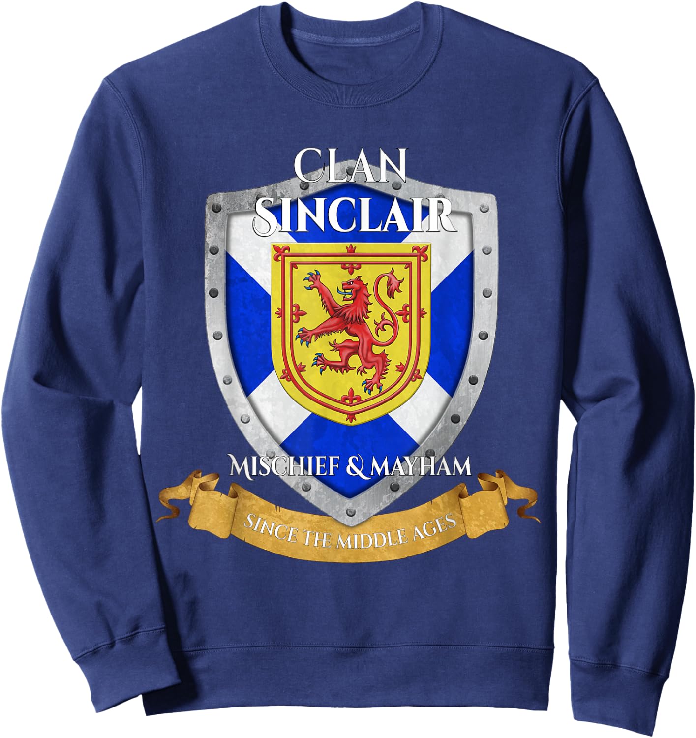 Sinclair Scottish Family Clan Scotland Shield Sweatshirt - Sweatshirt | Navy