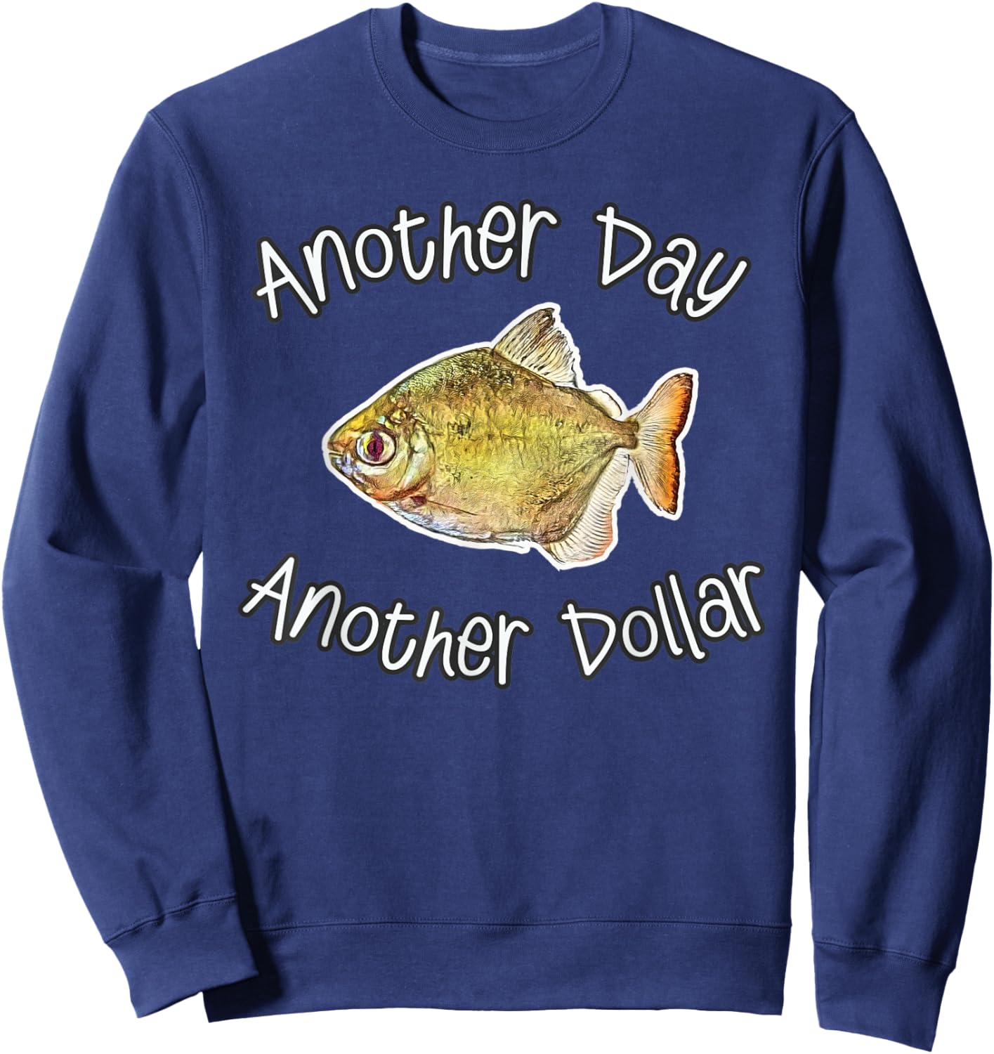 Aquarium Silver Dollar Fish Tank Keeper Sweatshirt - Sweatshirt | Navy