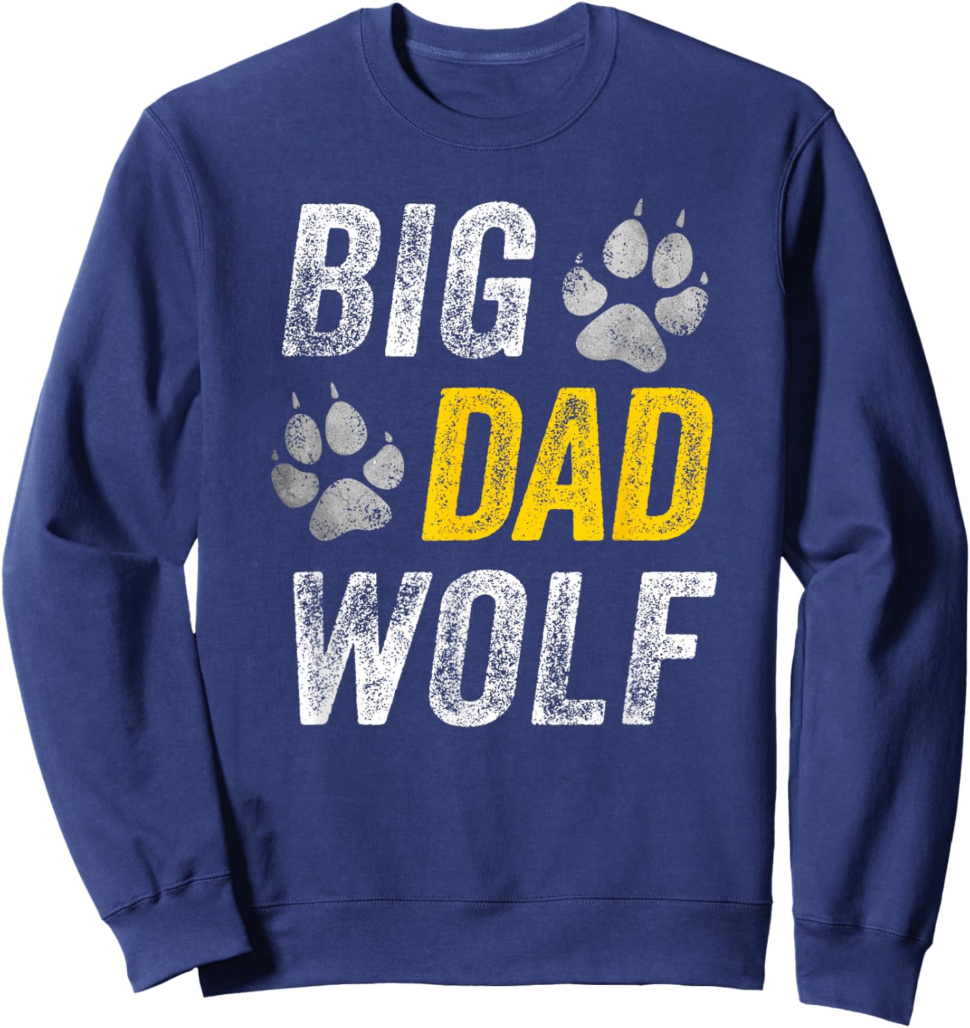 Halloween Shirt Dad Men Funny Lazy Costume Big Dad Wolf Sweatshirt - Sweatshirt | Navy