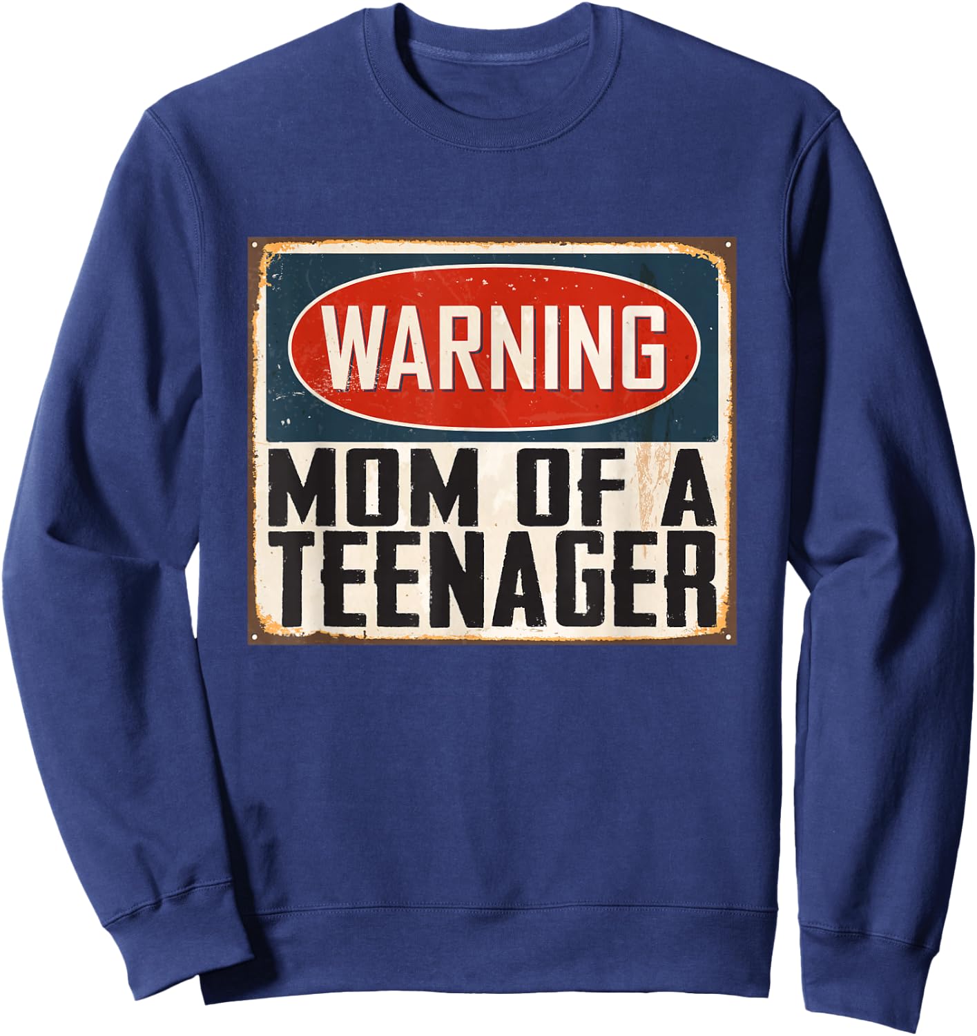 Mom of a Teenager Official Teenager 13th Birthday Matching Sweatshirt - Sweatshirt | Navy