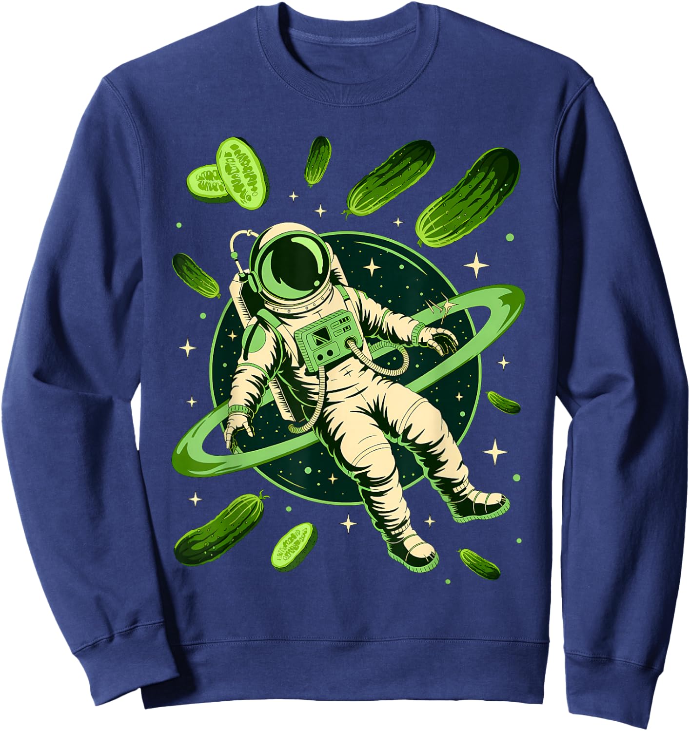 Space Astronaut Pickle Sweatshirt - Sweatshirt | Navy