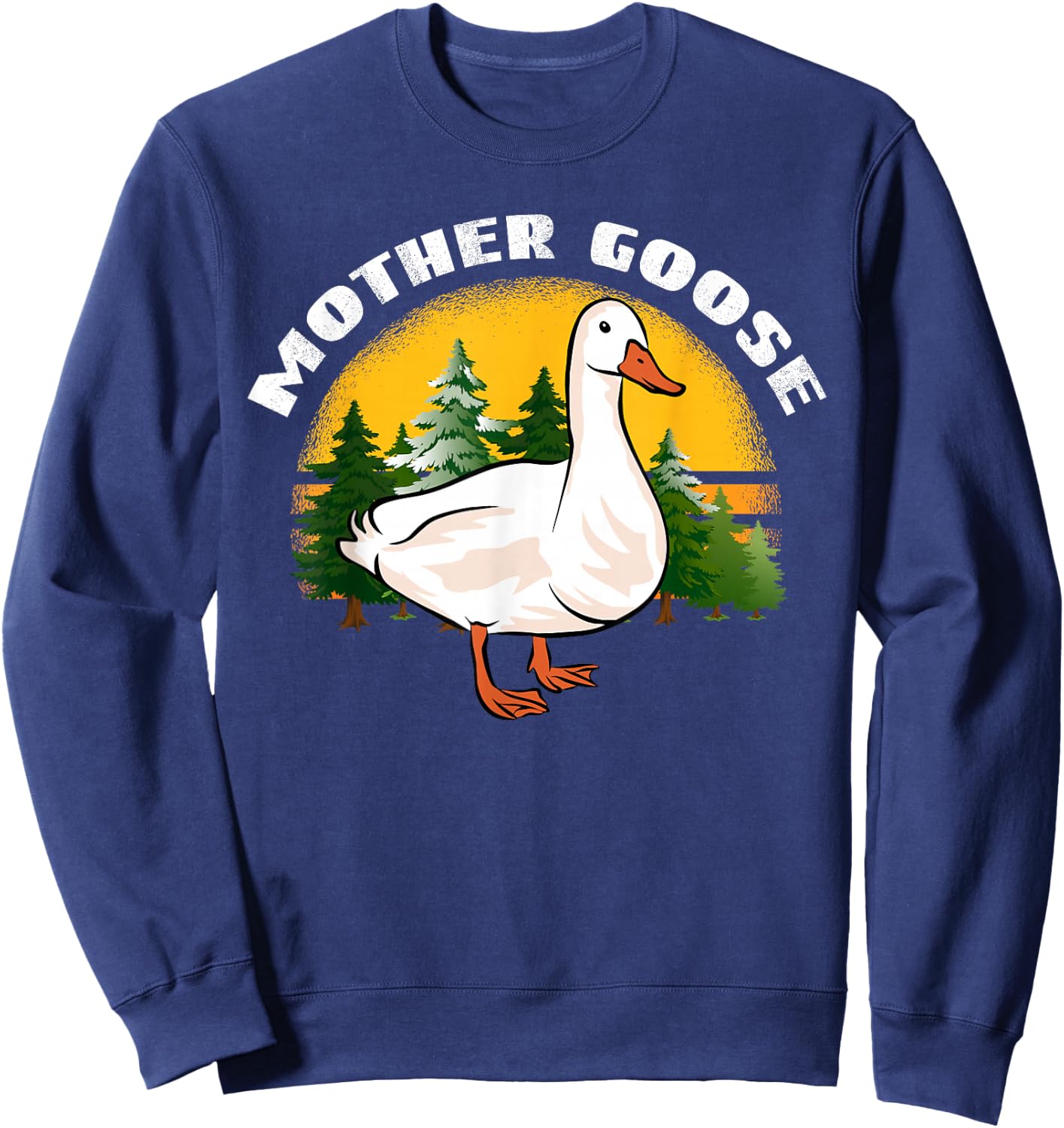 Goose Mother Duck Costume Animal Lover Sweatshirt - Sweatshirt | Navy
