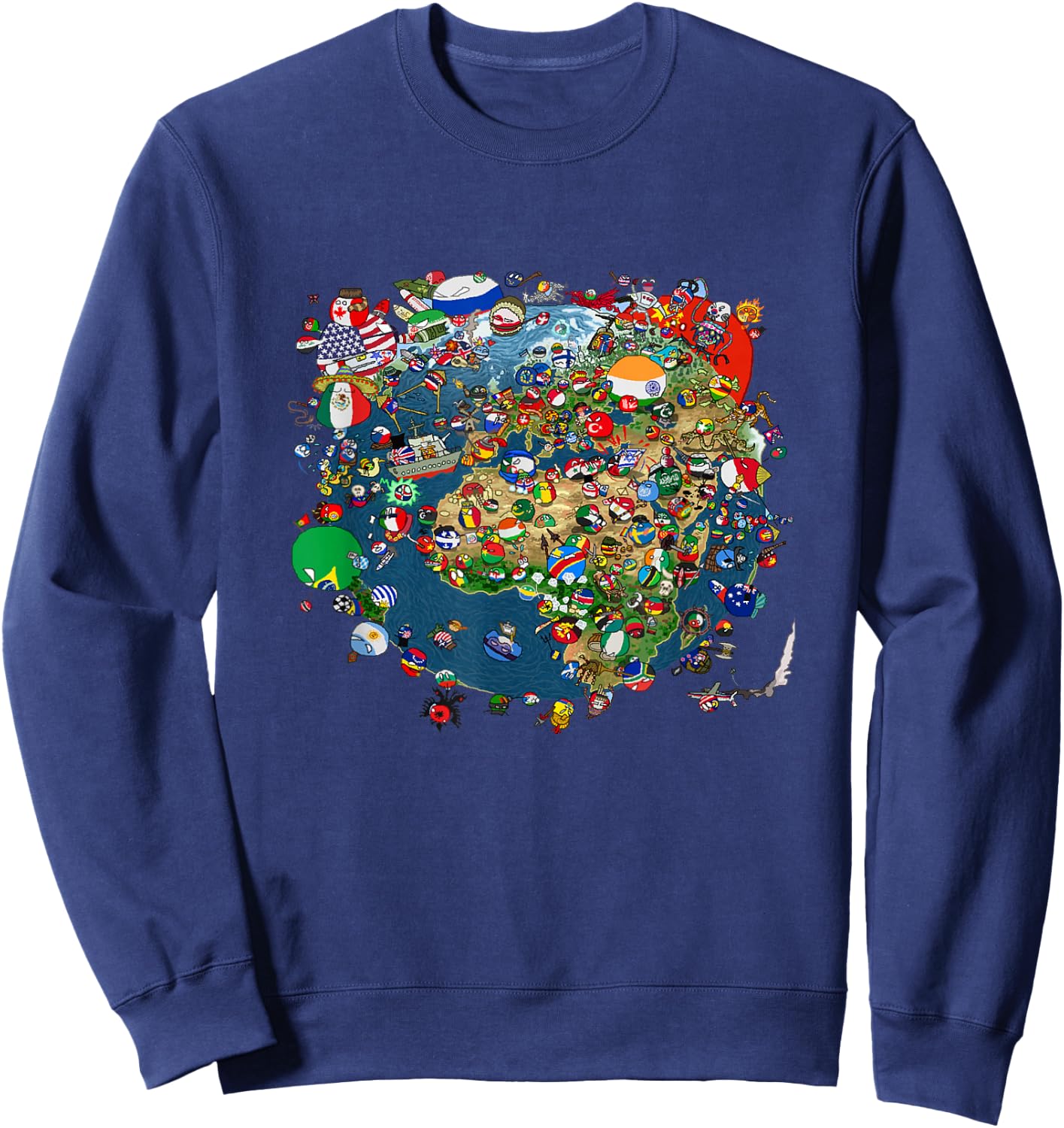 Polandball world Sweatshirt - Sweatshirt | Navy