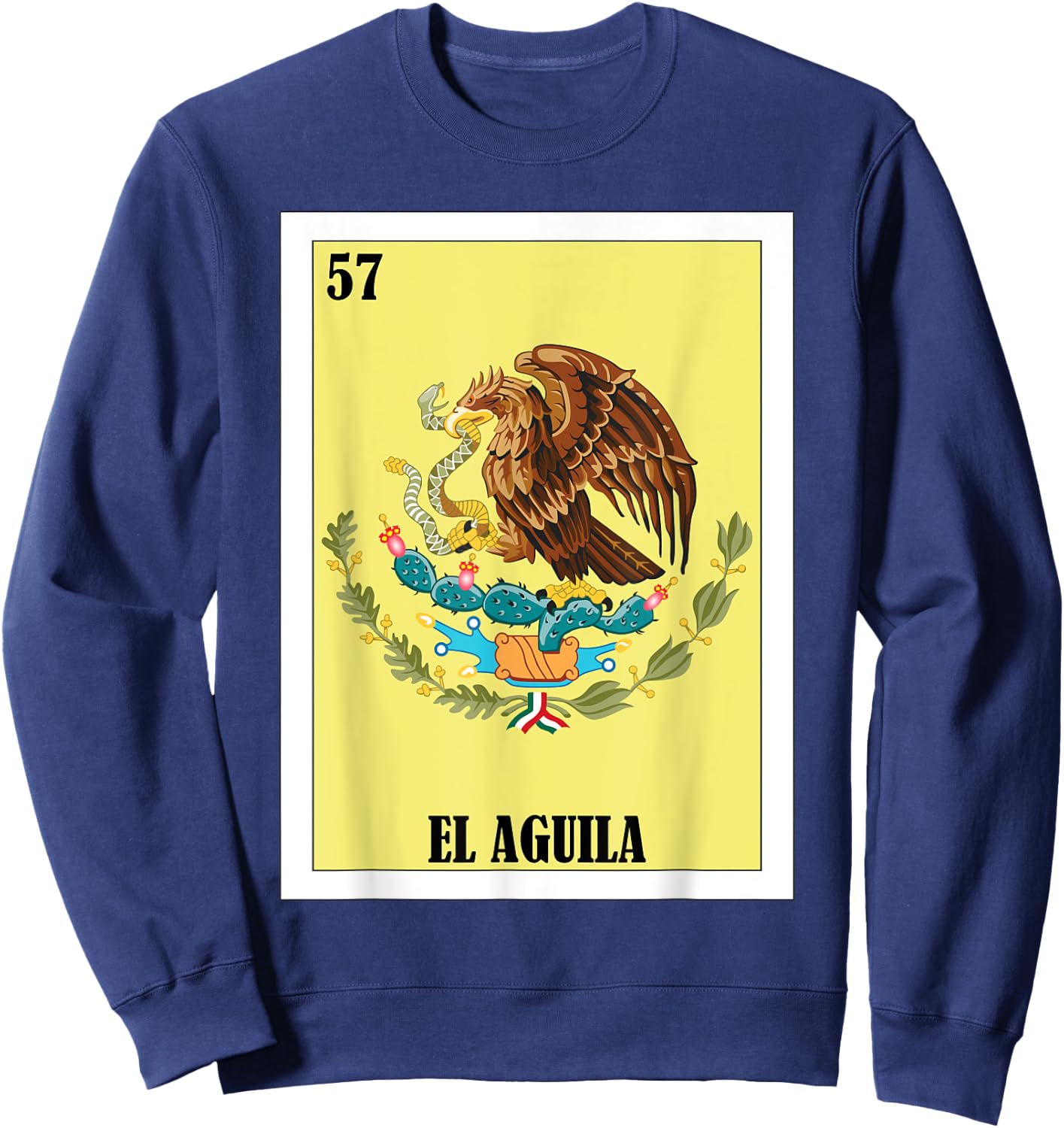 Funny Mexican Flag Design - El Aguila Sweatshirt - Sweatshirt | Navy
