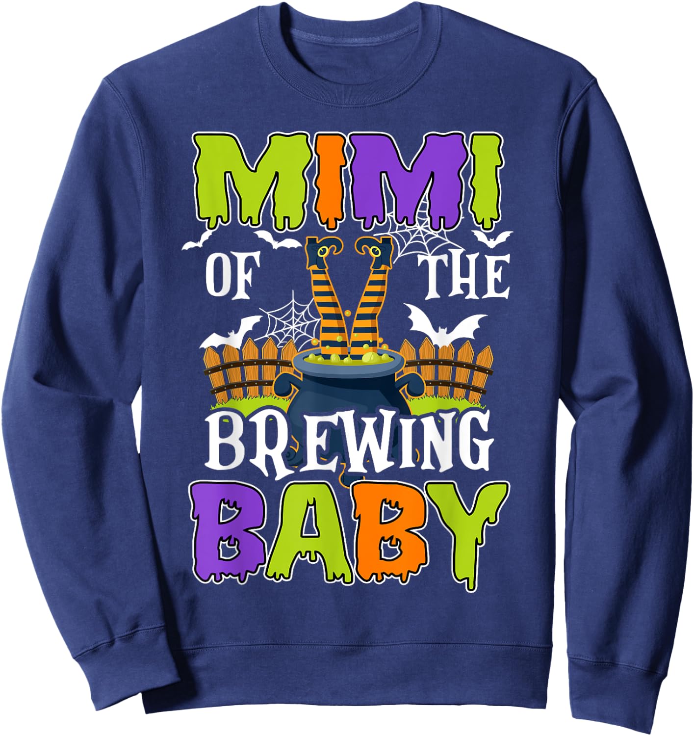 Mimi Of The Brewing Baby Halloween Witch Baby Funny Sweatshirt - Sweatshirt | Navy