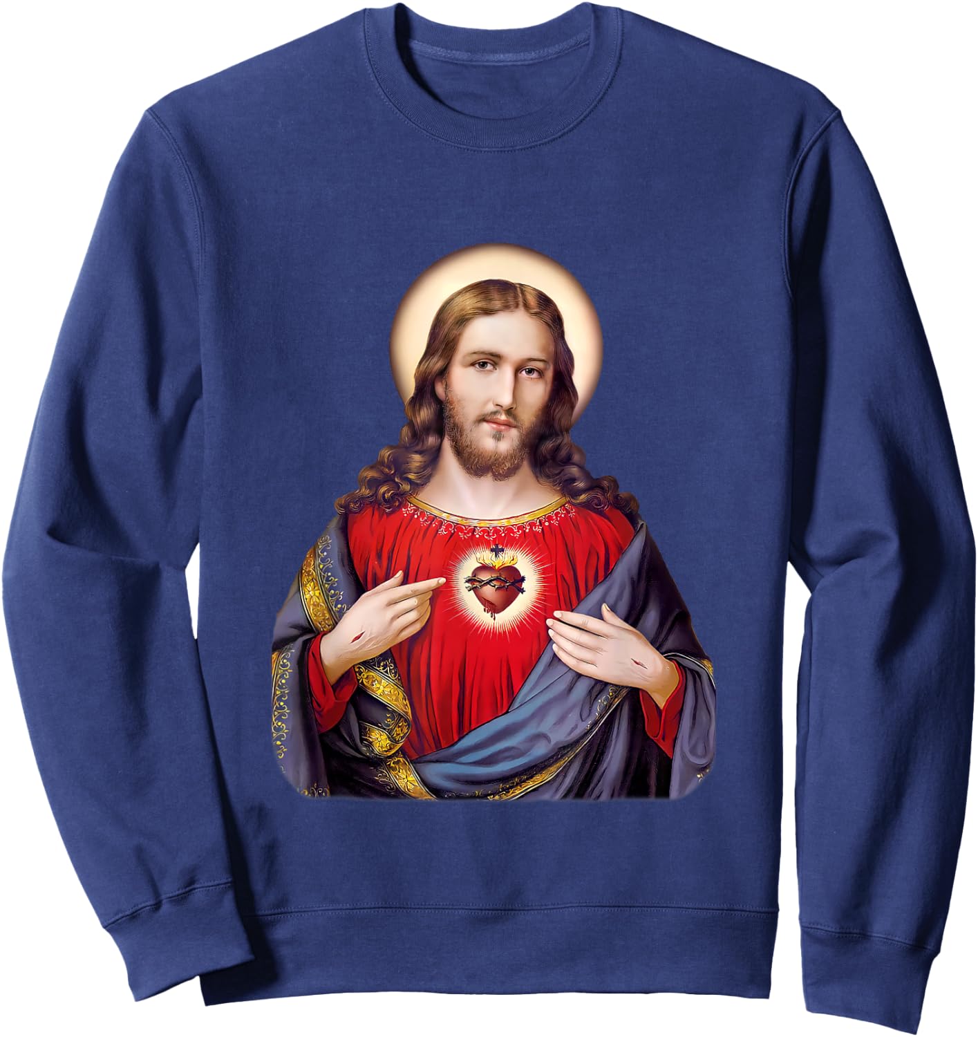 Sacred Heart of Jesus Christ Sweatshirt - Sweatshirt | Navy