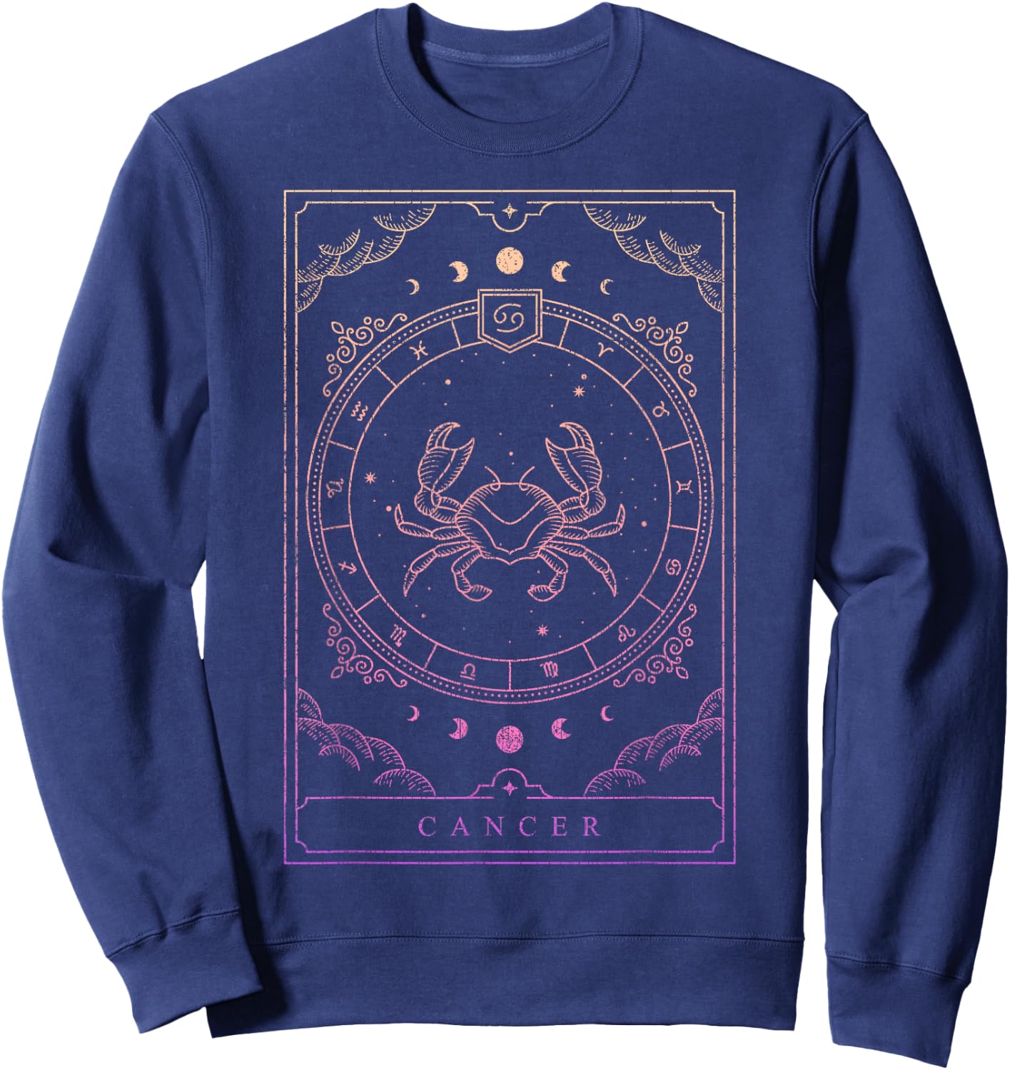 Cancer Birthday Accessory Women Zodiac Sign Cancer Sweatshirt - Sweatshirt | Navy