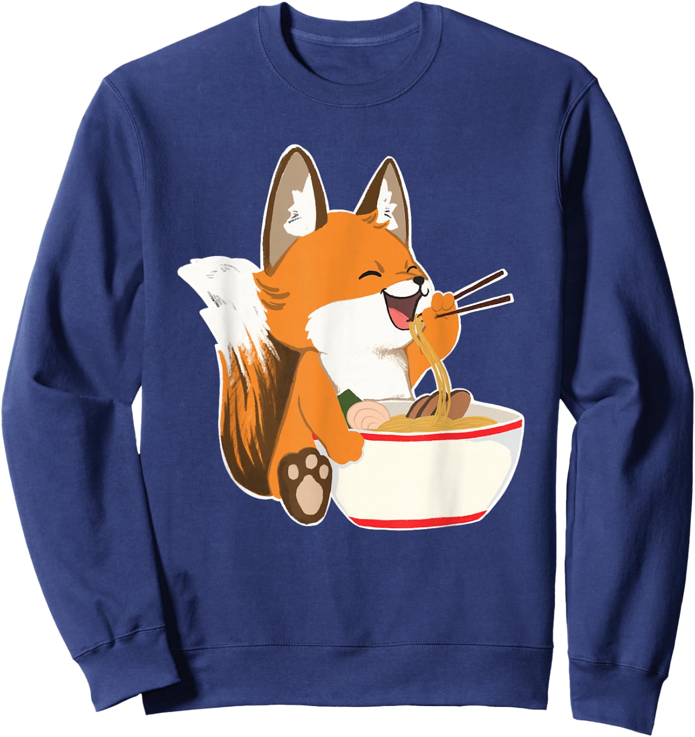 Ramen Fox - Zookeeper Wildlife Lover Sweatshirt - Sweatshirt | Navy