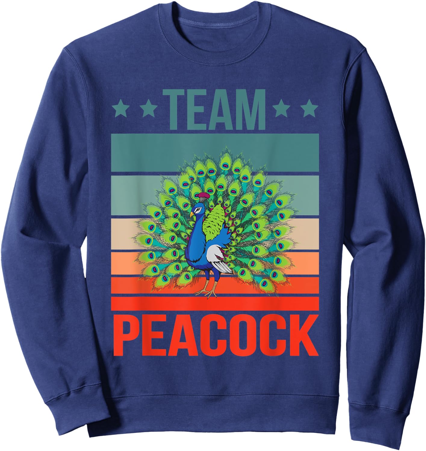 Team Peacock Quote Birdwatching Birding Bird Peacock Sweatshirt - Sweatshirt | Navy