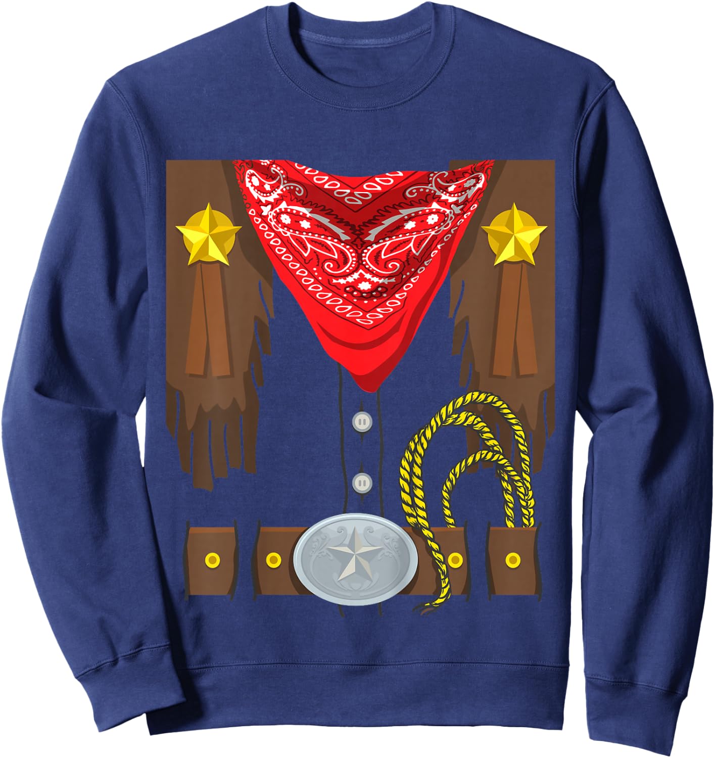 Kids Rodeo Outfit Halloween Costume Kids Cowboy Sweatshirt - Sweatshirt | Navy