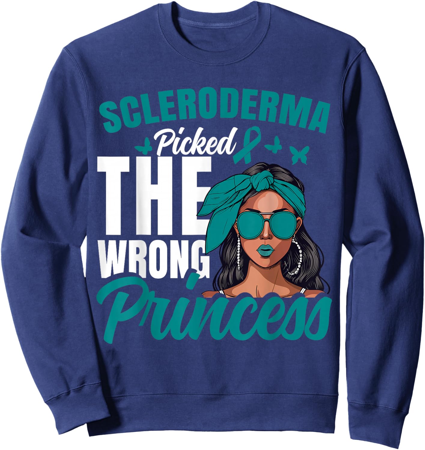 Scleroderma Awareness Princess Survivor Scleroderma Sweatshirt - Sweatshirt | Navy