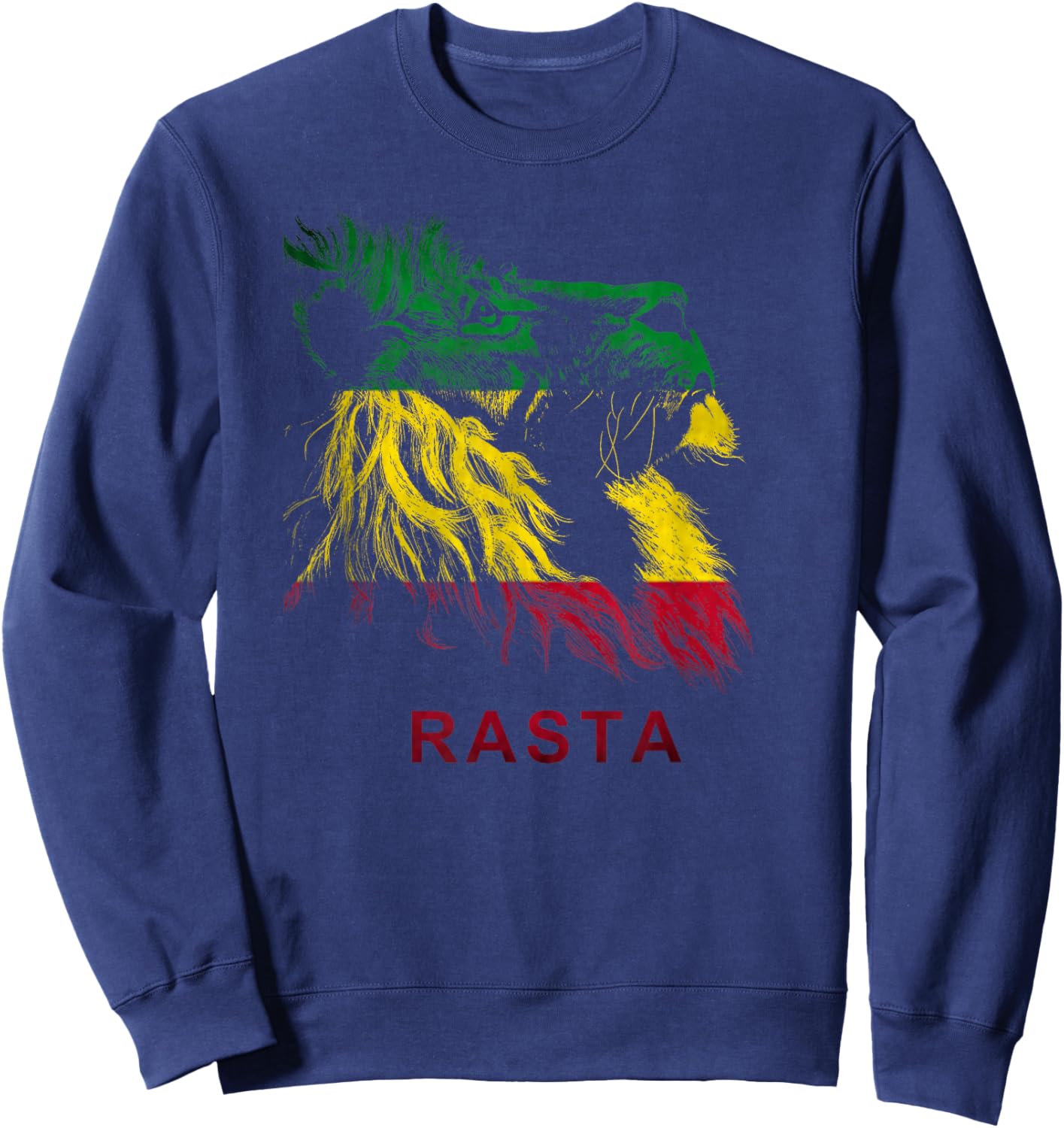 Rasta Lion Rastafari Jamaica Relax Chill Sweatshirt - Sweatshirt | Navy