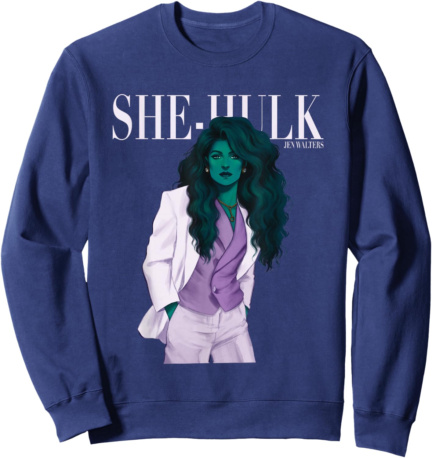Marvel Avenger She-Hulk Jen Walters Women’s History Month Sweatshirt - Sweatshirt | Navy