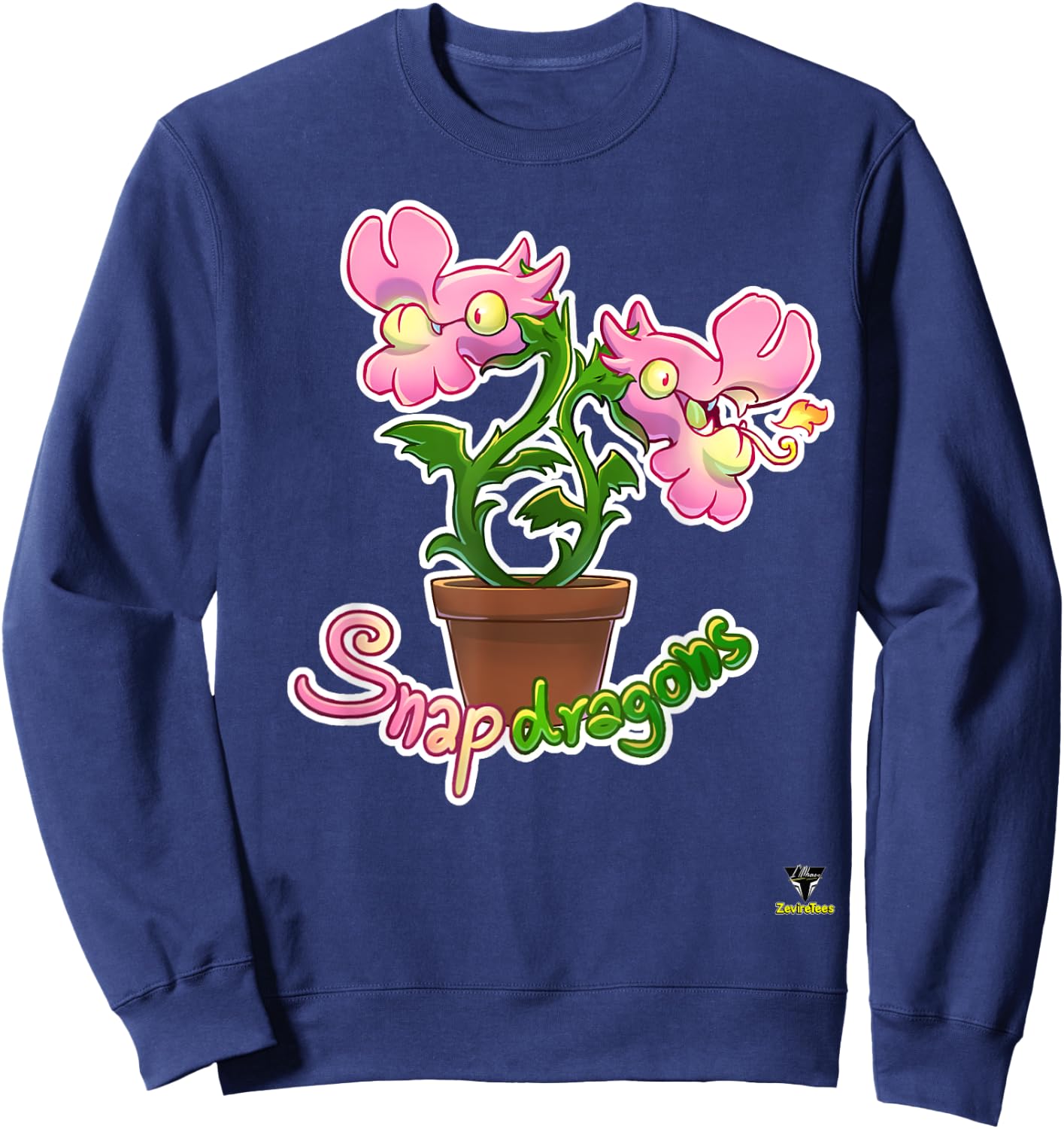 Snapdragons - Dragon Flowers Sweatshirt - Sweatshirt | Navy