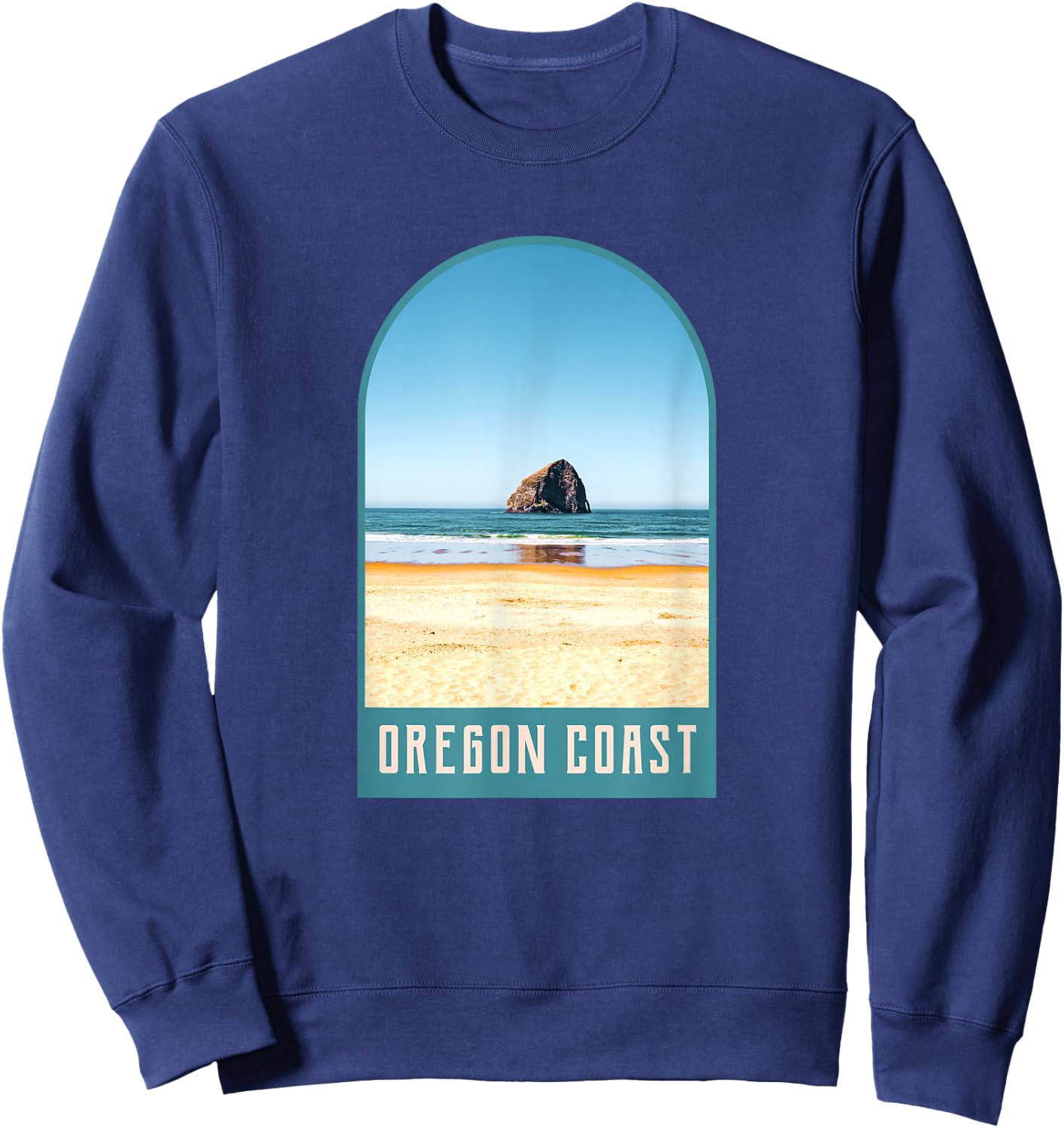 Oregon Coast Beach Views-Pacific Northwest Travel Sweatshirt - Sweatshirt | Navy