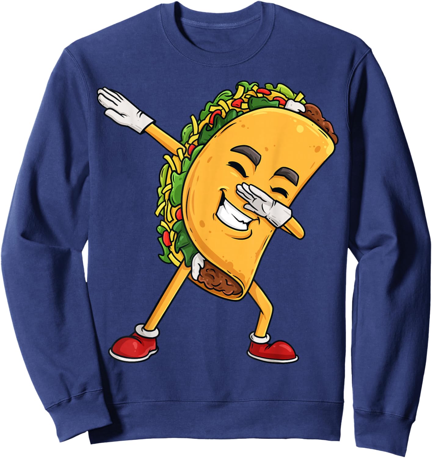 Dabbing Taco Cinco de Mayo Funny Mexican Dab Boys Kids Sweatshirt - Sweatshirt | Navy