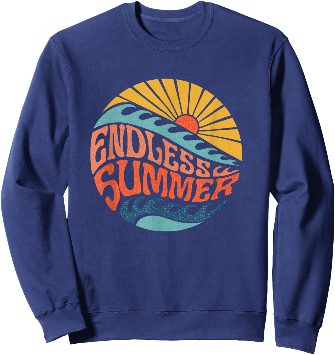 Endless Summer Vintage Retro Sixties Surf Beach 60's 70's Sweatshirt - Sweatshirt | Navy