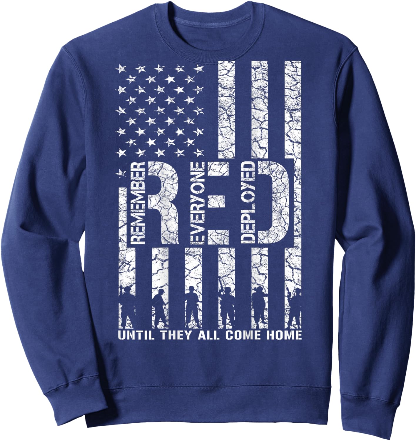 Red Friday Military Shirts - Until They All Come Home Sweatshirt - Sweatshirt | Navy