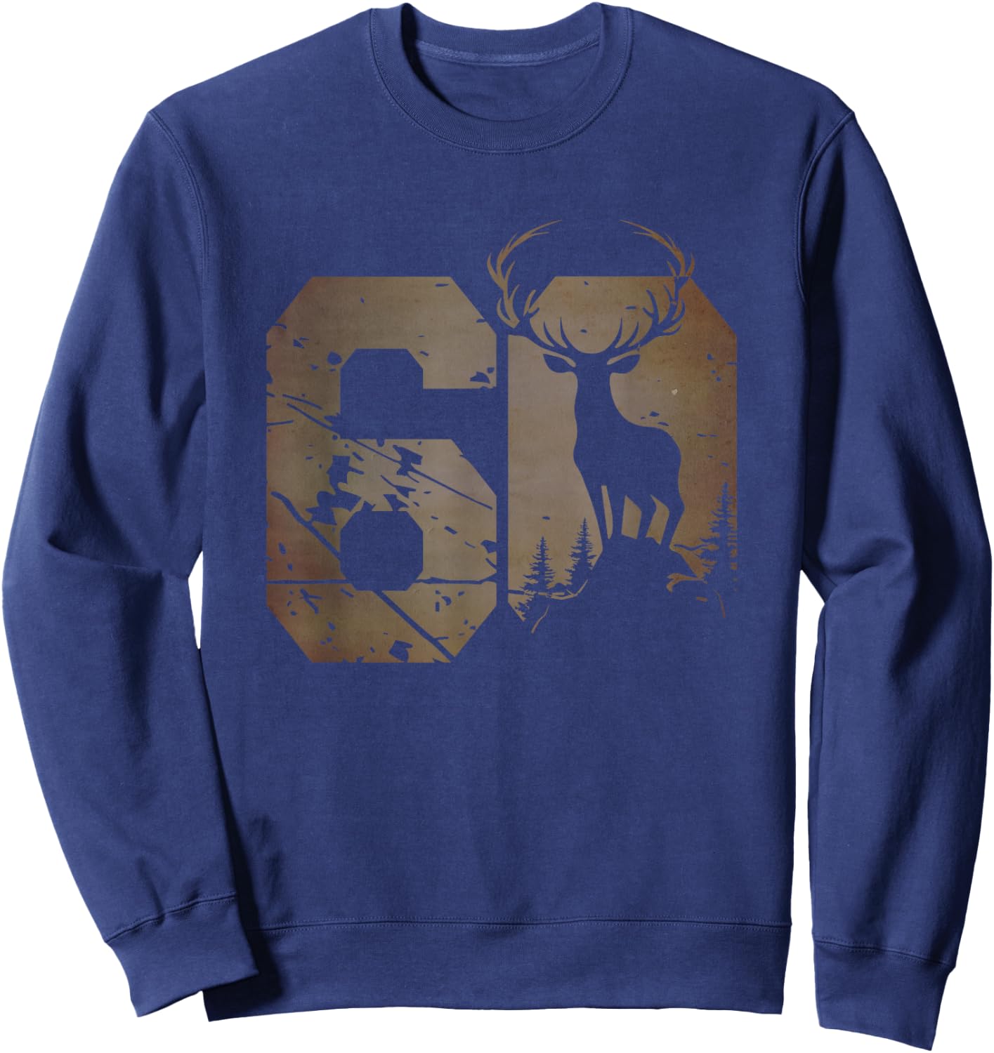 Deer motif for hunter 60th birthday or anniversary Sweatshirt - Sweatshirt | Navy