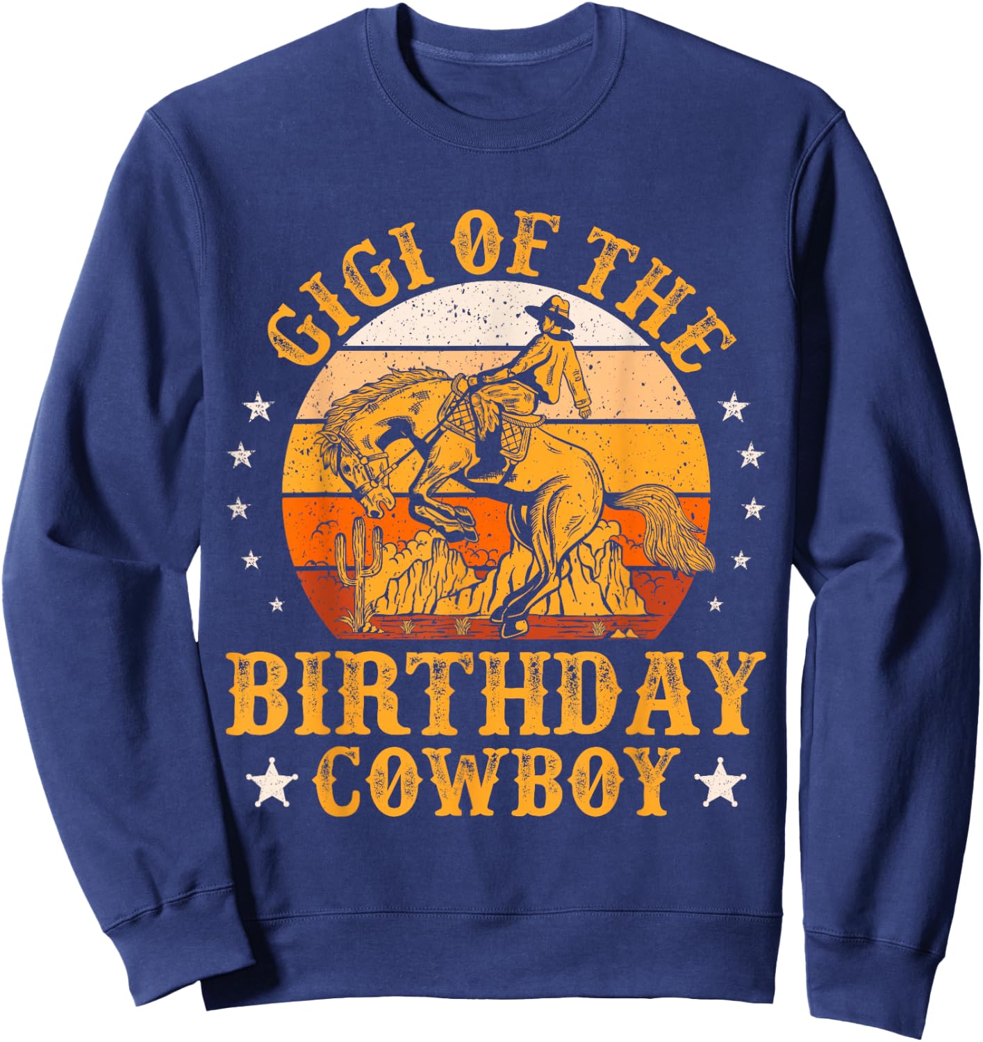 Gigi of The Birthday Cowboy 1st Rodeo Bday Party Matching Sweatshirt - Sweatshirt | Navy