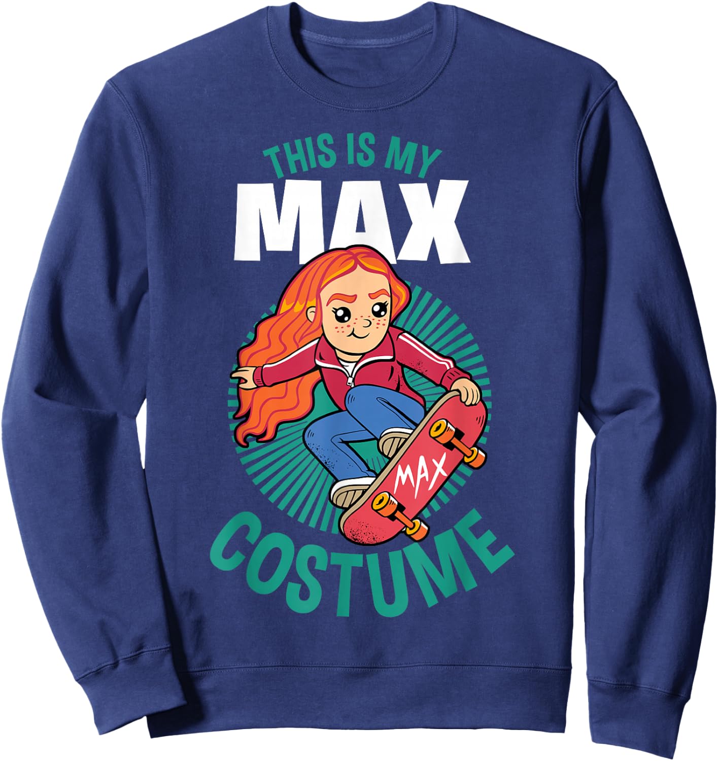Stranger Things Halloween This Is My Max Costume Sweatshirt - Sweatshirt | Navy