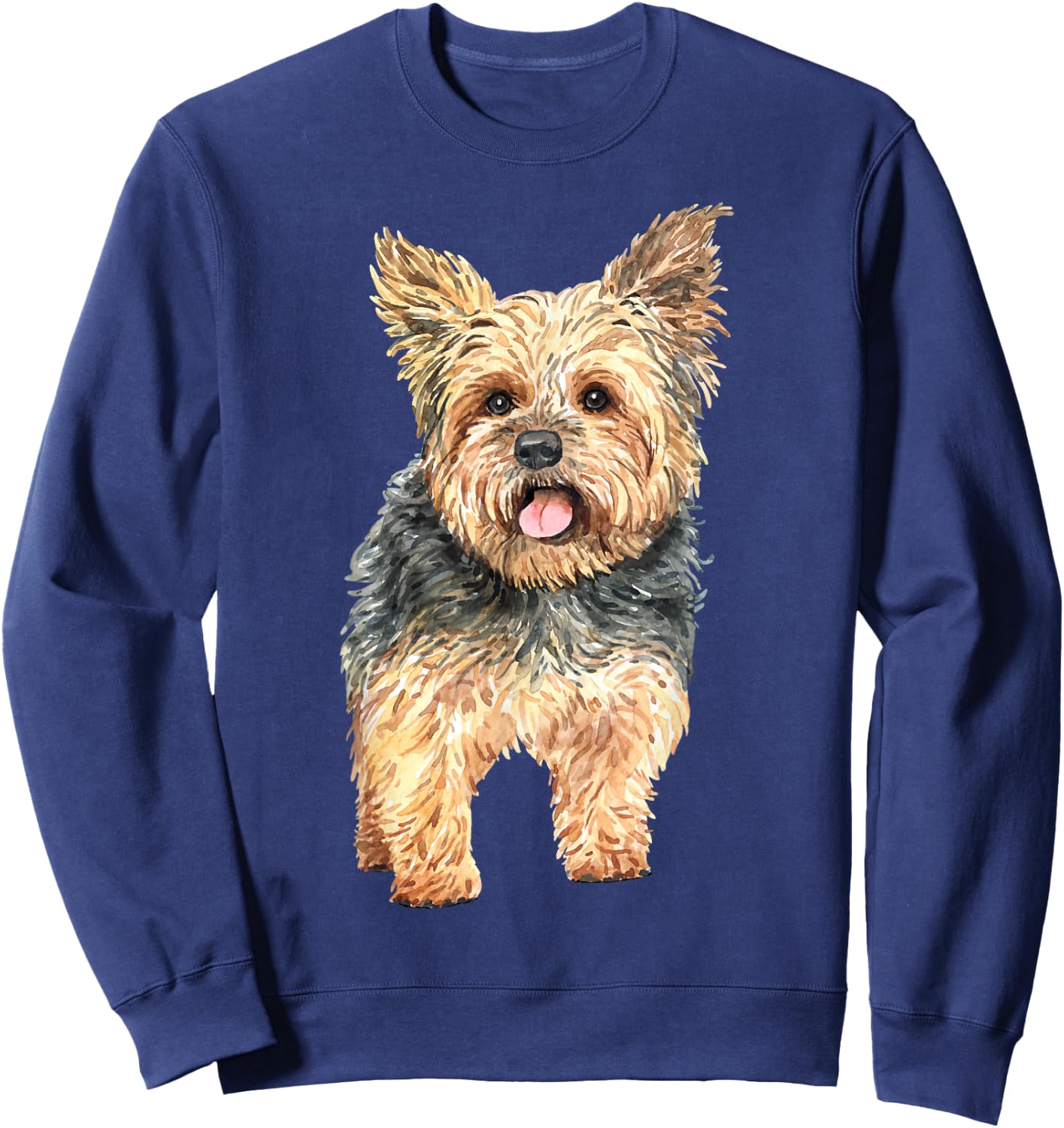 Watercolor | Yorkie Yorkshire Terrier Owners Sweatshirt - Sweatshirt | Navy