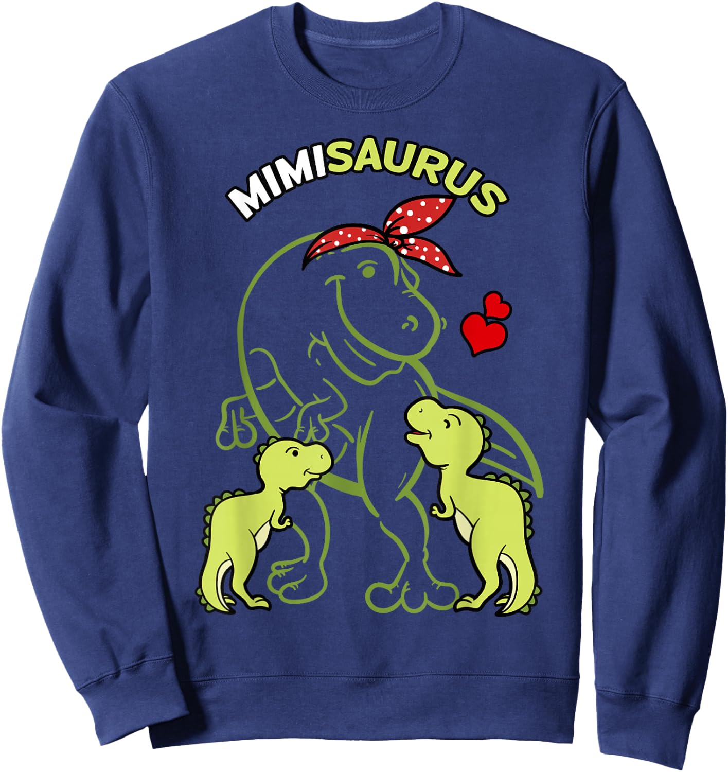 Mimisaurus Mimi 2 Kids Dinosaur Mother's Day Sweatshirt - Sweatshirt | Navy