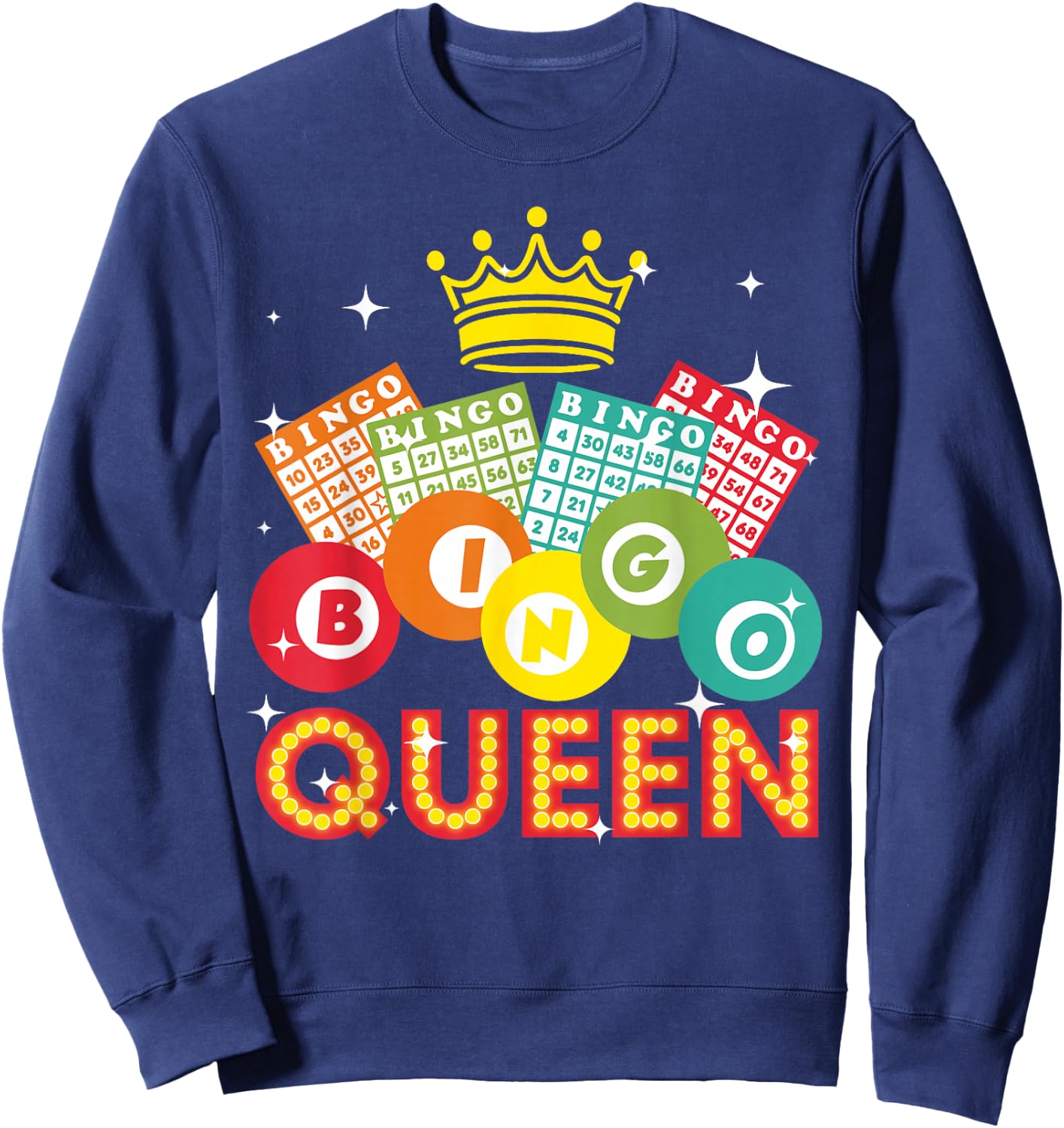Cute Bingo Designs Mom Bingo Lovers Casino Players Small Sweatshirt - Sweatshirt | Navy