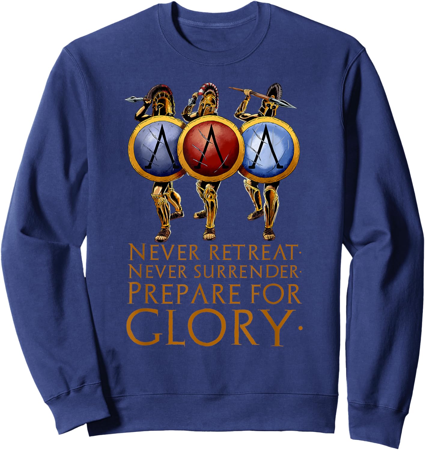 Sparta - Prepare For Glory - Motivational Greek History Sweatshirt - Sweatshirt | Navy