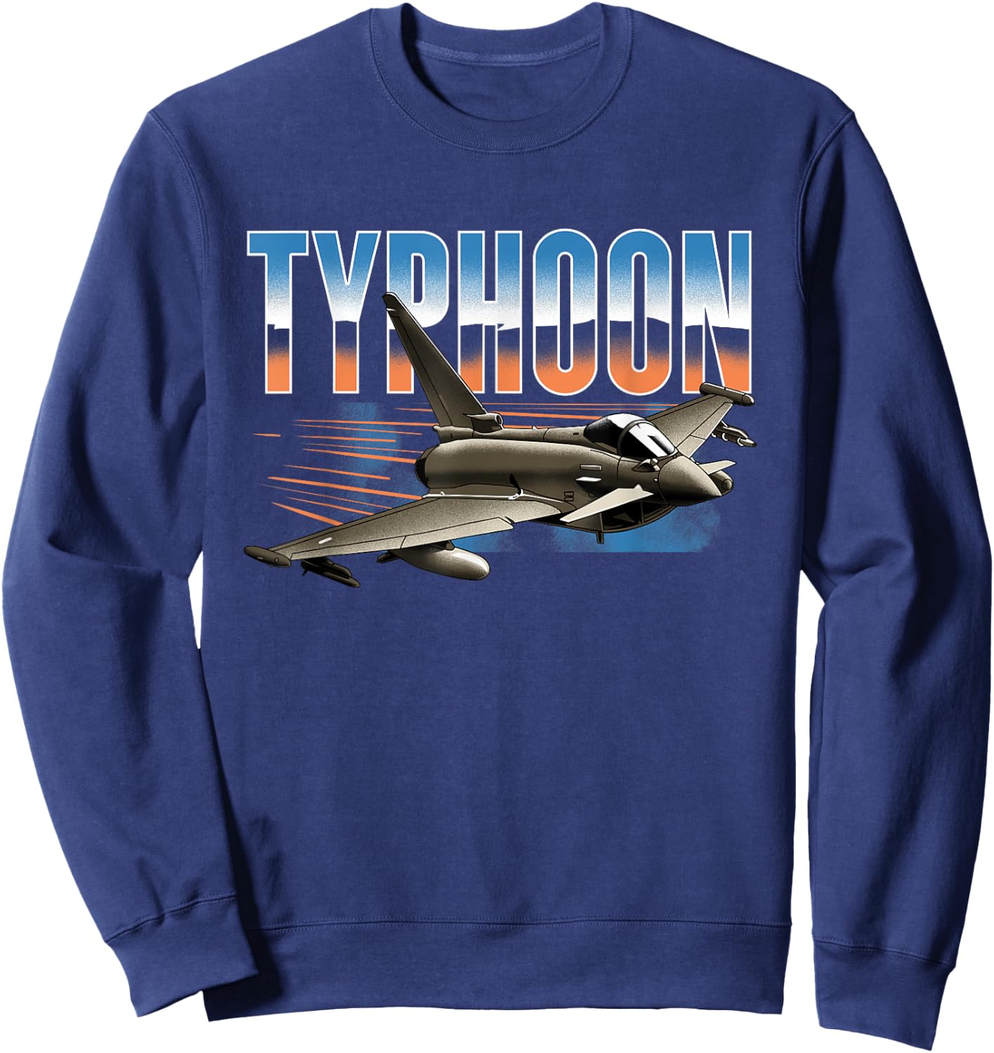 Military Warbird Airplane Typhoon Sweatshirt - Sweatshirt | Navy