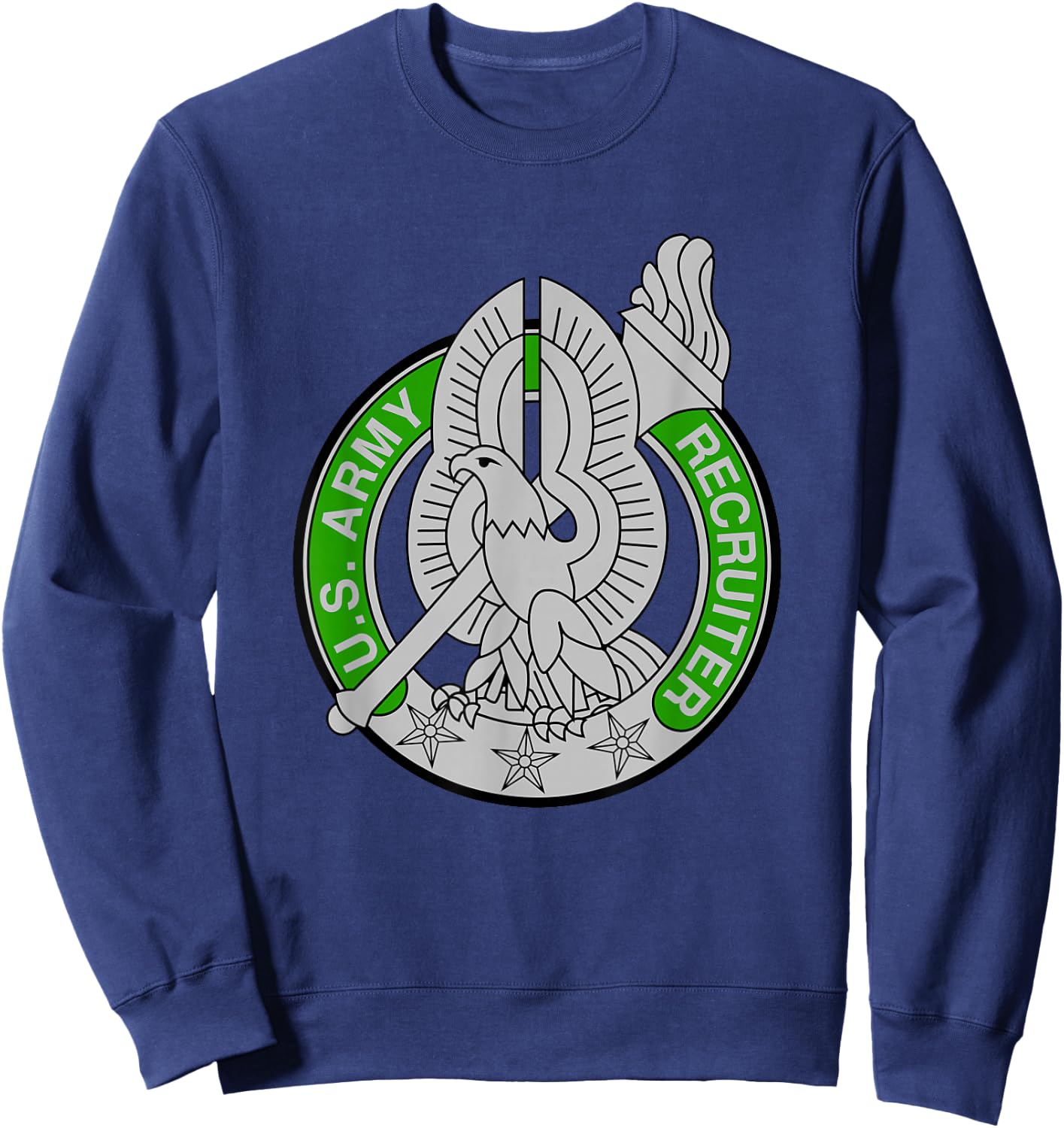 Basic Recruiter Identification Badge - US Army for 79R MOS Sweatshirt - Sweatshirt | Navy