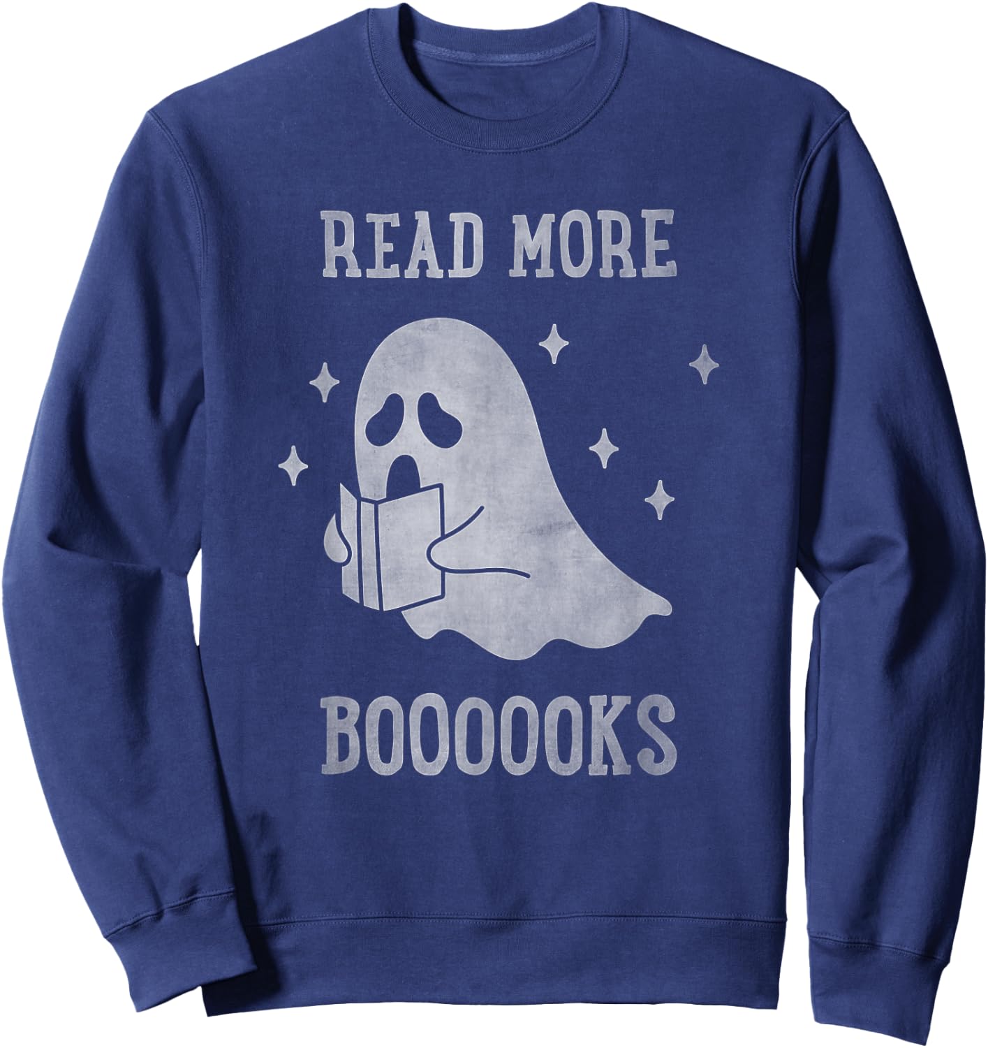 Read more boooooks Cute Ghost Read more boooooks Halloween Sweatshirt - Sweatshirt | Navy