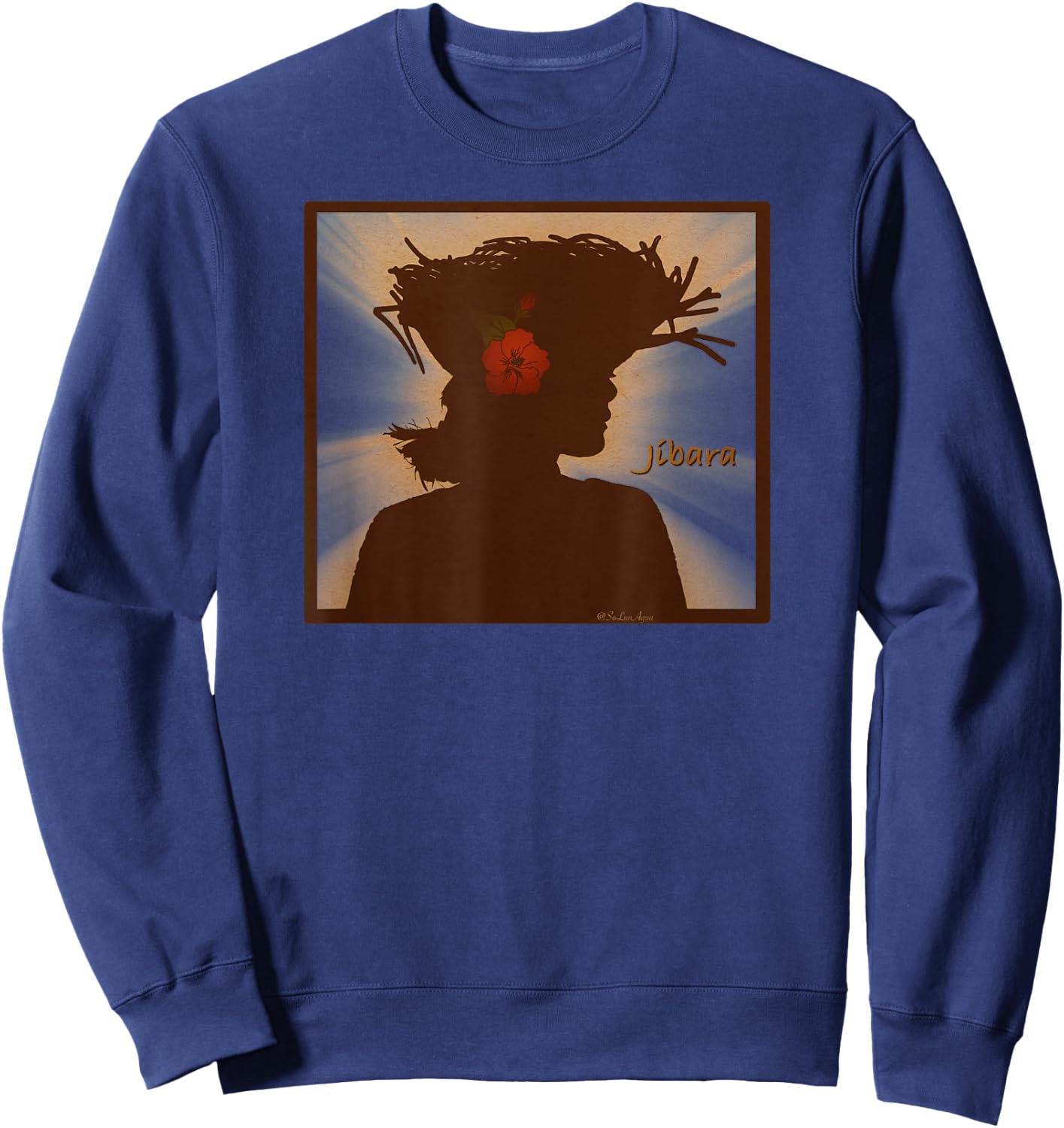 Jibara Puerto Rico Boricua Proud Sweatshirt - Sweatshirt | Navy