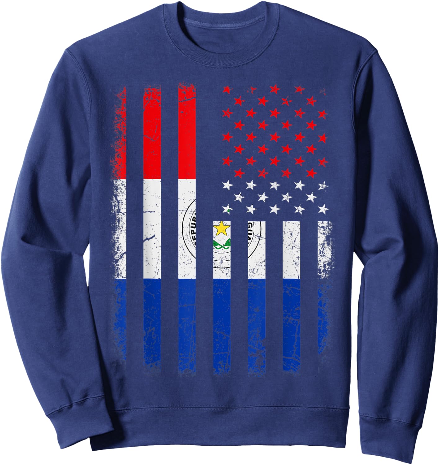 Paraguayan American Flag Paraguayan Roots Paraguay America Women Kids Men Sweatshirt - Sweatshirt | Navy