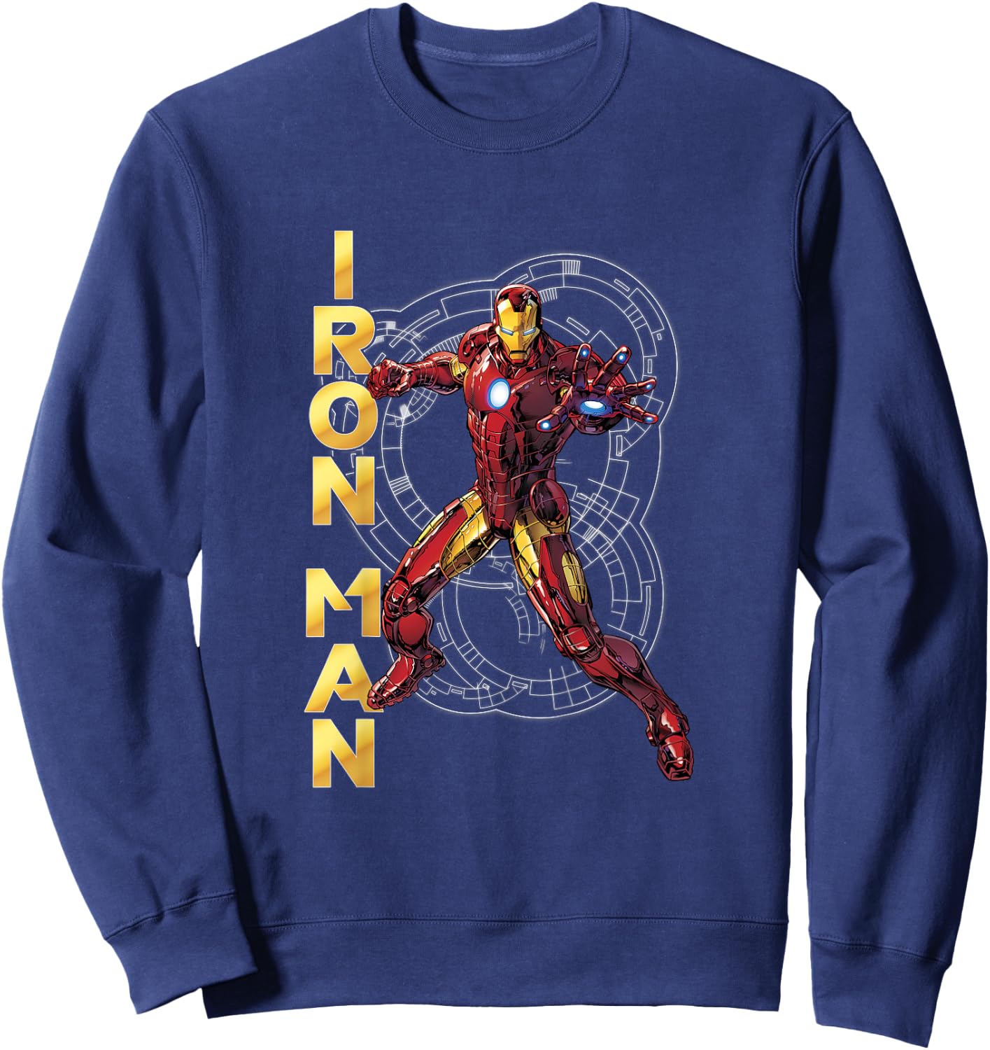 Kids Marvel Avengers Assemble Iron Man Tech Kids Graphic Sweatshirt - Sweatshirt | Navy