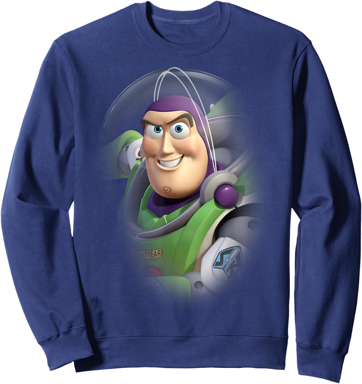 Disney Pixar Toy Story Buzz Lightyear Faded Astronaut Logo Sweatshirt - Sweatshirt | Navy