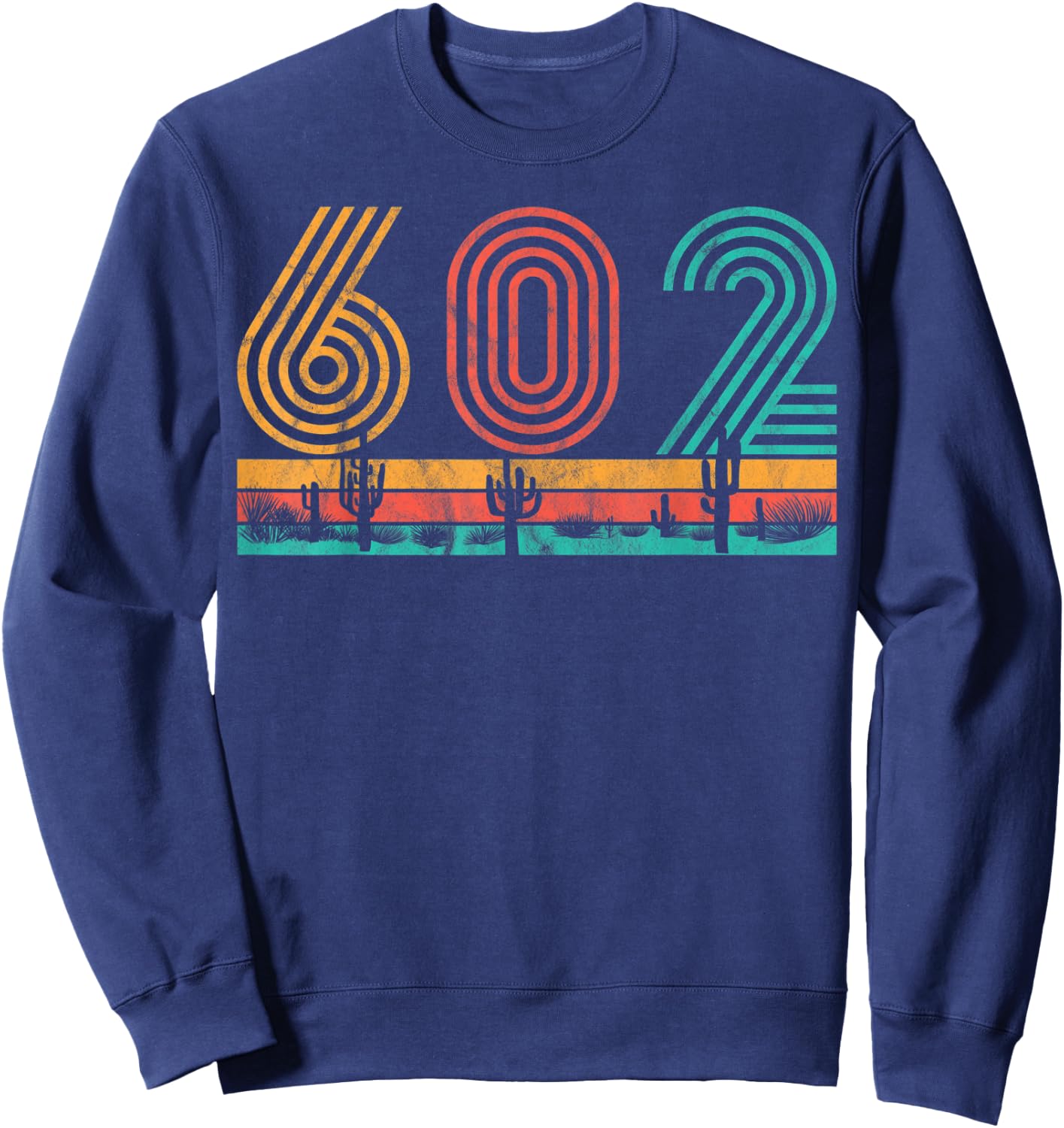Vintage Valley Phoenix AZ Arizona Vacation PHX Retro 602 Sweatshirt - Sweatshirt | Navy