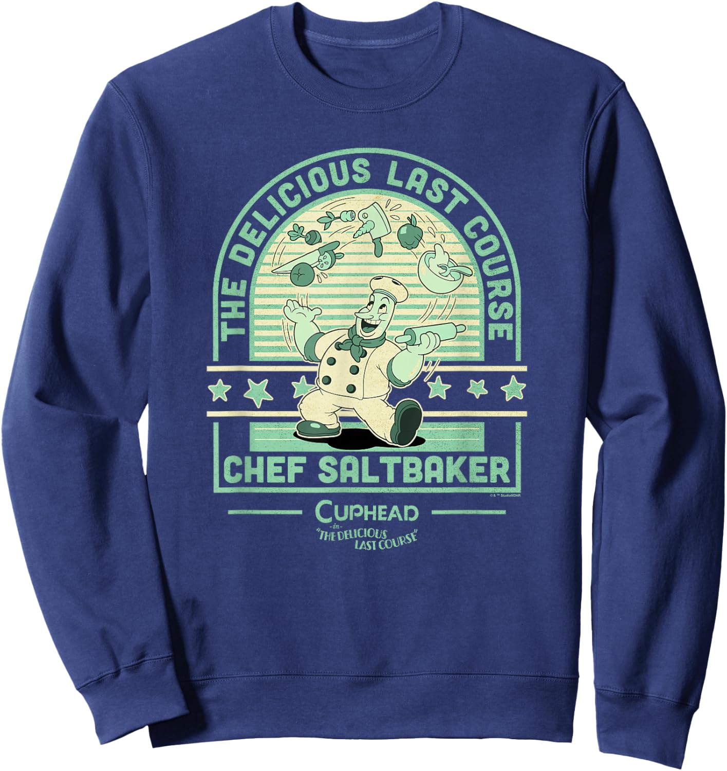 The Delicious Last Course Chef Saltbaker Juggling Sweatshirt - Sweatshirt | Navy