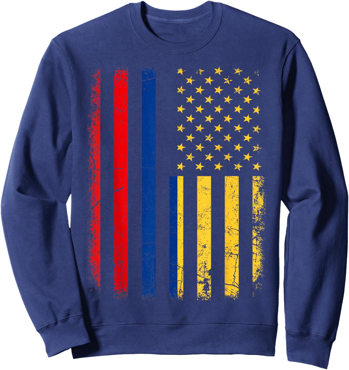 Colombian American Flag Colombian Roots Colombia America Small Sweatshirt - Sweatshirt | Navy
