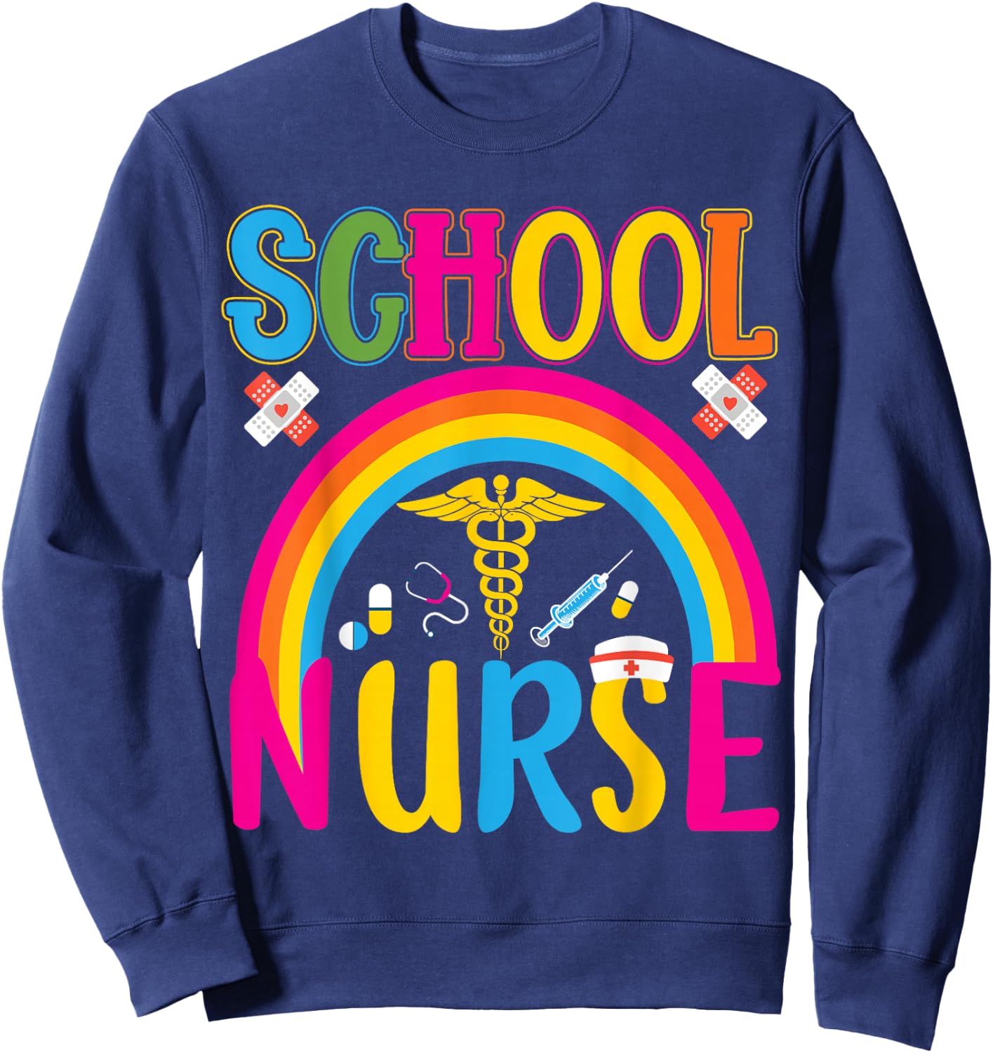 School Nurse | School Nurse Sweatshirt - Sweatshirt | Navy